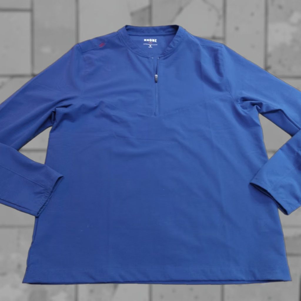 Rhone Rhone Sweater M Blue 1/4 Zip Collared Long Sleeve Pullover Casual Men M Shirt/Top Size US M / EU 48-50 / 2 - 1 Thumbnail