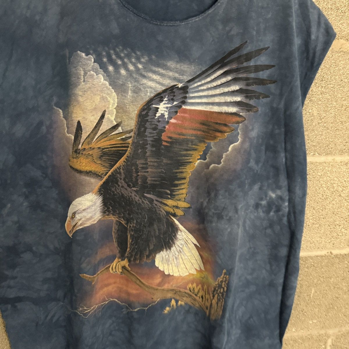 The Mountain The Mountain American Eagle Tie Dye Blue Tank Top Mens 3XL Size US XXL / EU 58 / 5 - 3 Thumbnail