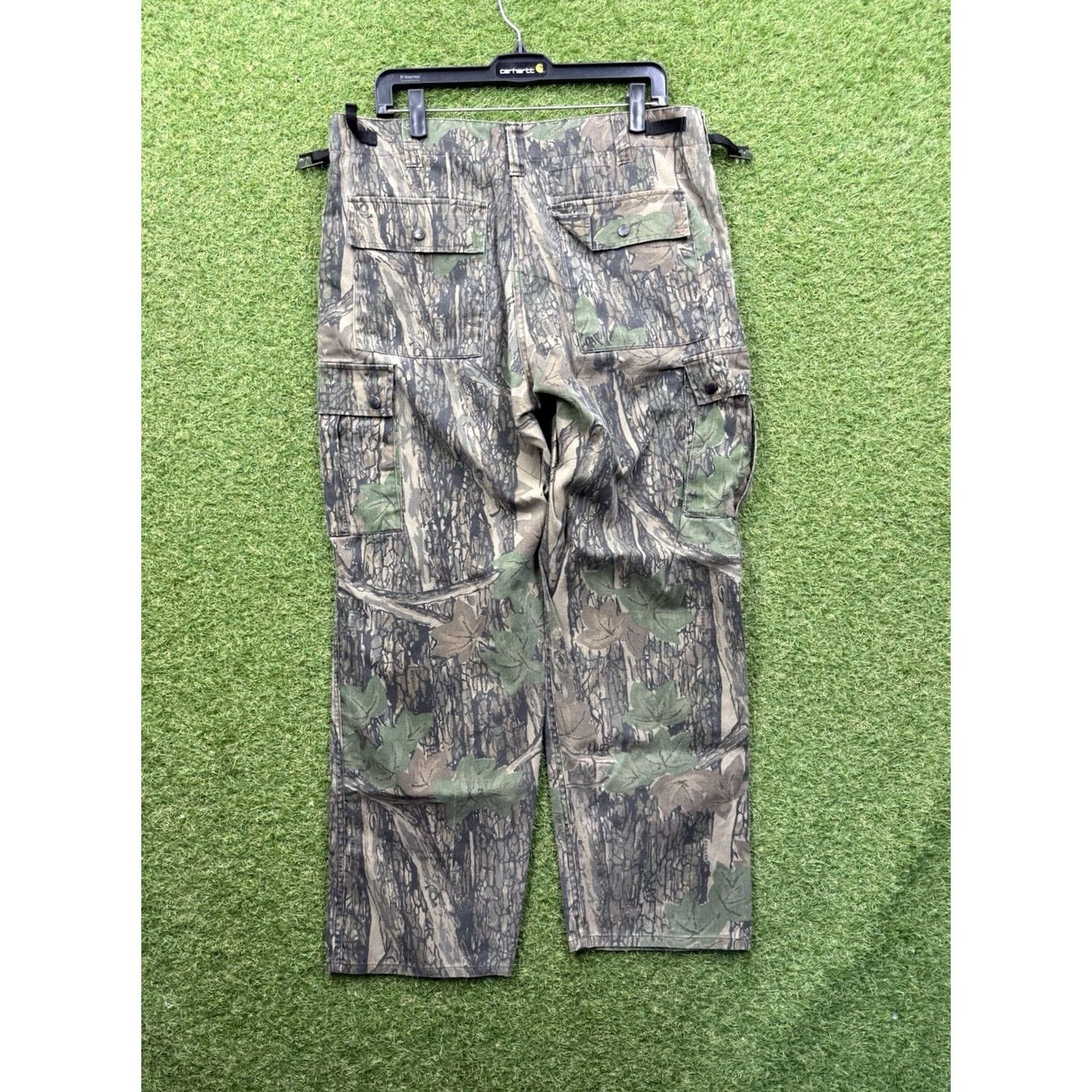 Vintage Northwest Territory Winchester Hunting Pants Mens L Camouflage Cotton Canvas Regular Fit Cargo Pockets 90s Workwear Brown Hanes? Size US 33 - 2 Thumbnail