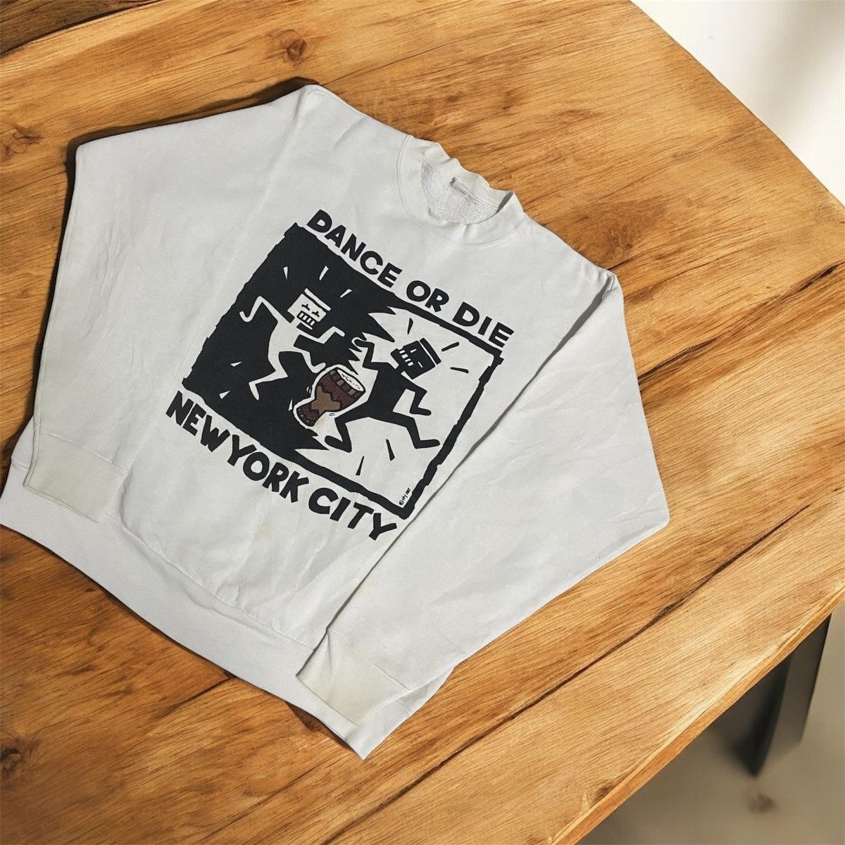 Keith Haring Vintage 80’s Keith Haring Dance Or Die New York City Size US M / EU 48-50 / 2 - 1 Thumbnail