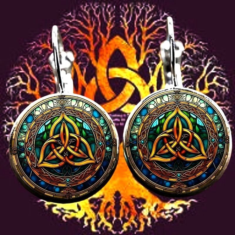 Handmade Celtic Knot Earrings Irish Dancing Girl Parade Trinity Symbo Size ONE SIZE - 1 Thumbnail