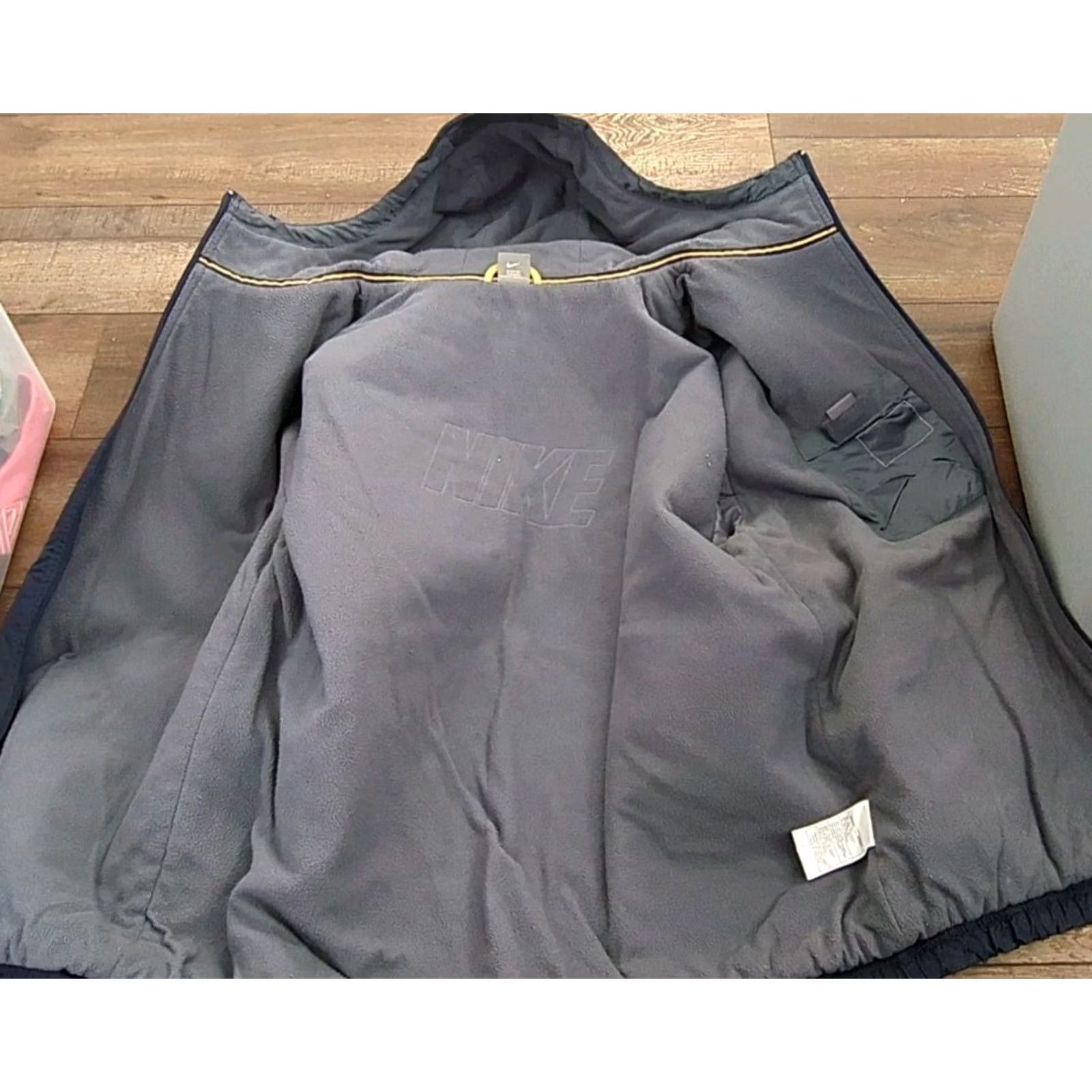Nike VINTAGE Nike Hoodie Mens XL Zip Blue Yellow Fleece Lined 1990s Full Zip Size US XL / EU 56 / 4 - 5 Thumbnail