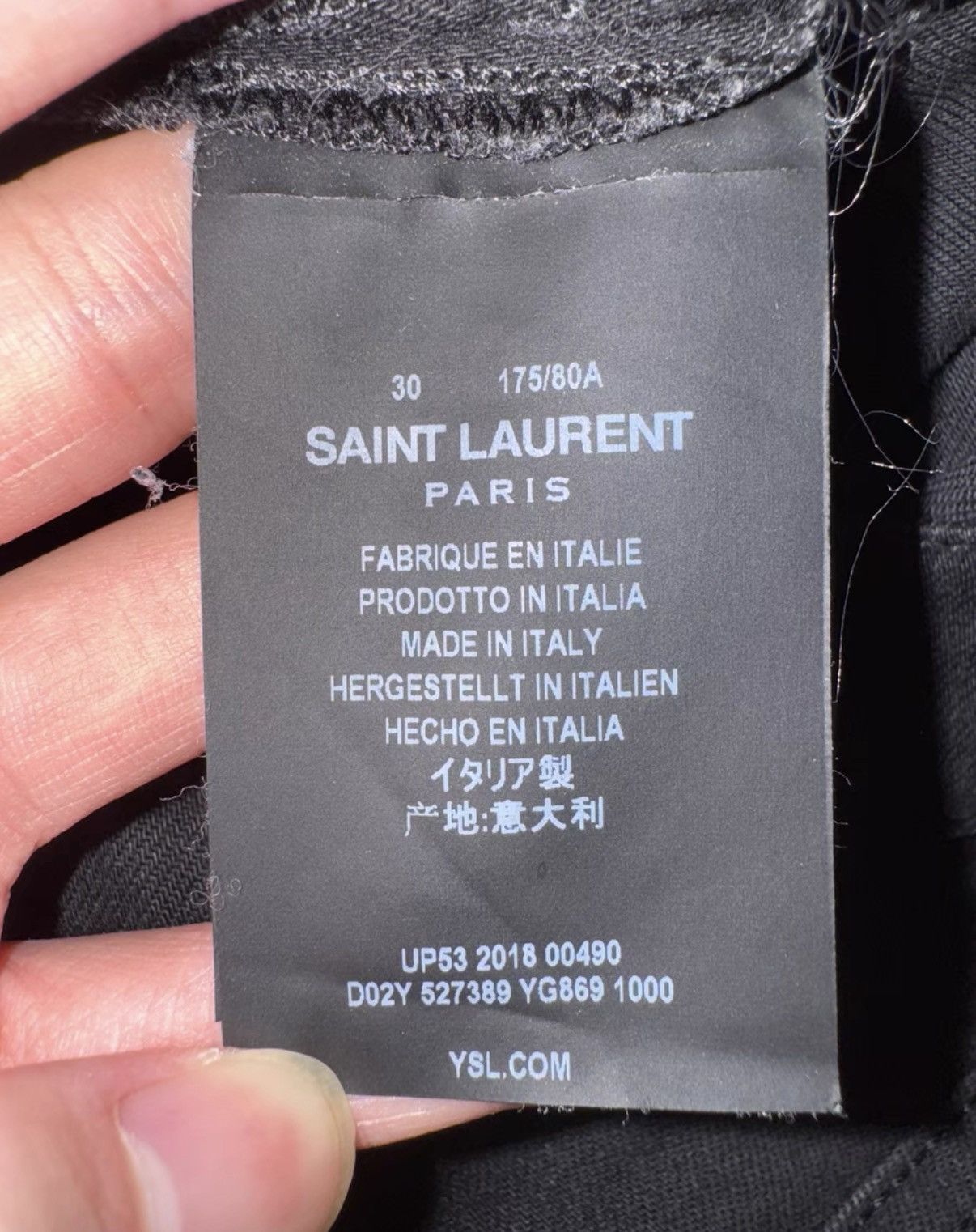 Saint Laurent Paris Saint Laurent 18FW "Cat Paw" Distressed Basic Denim Jeans Size US 30 / EU 46 - 6 Thumbnail