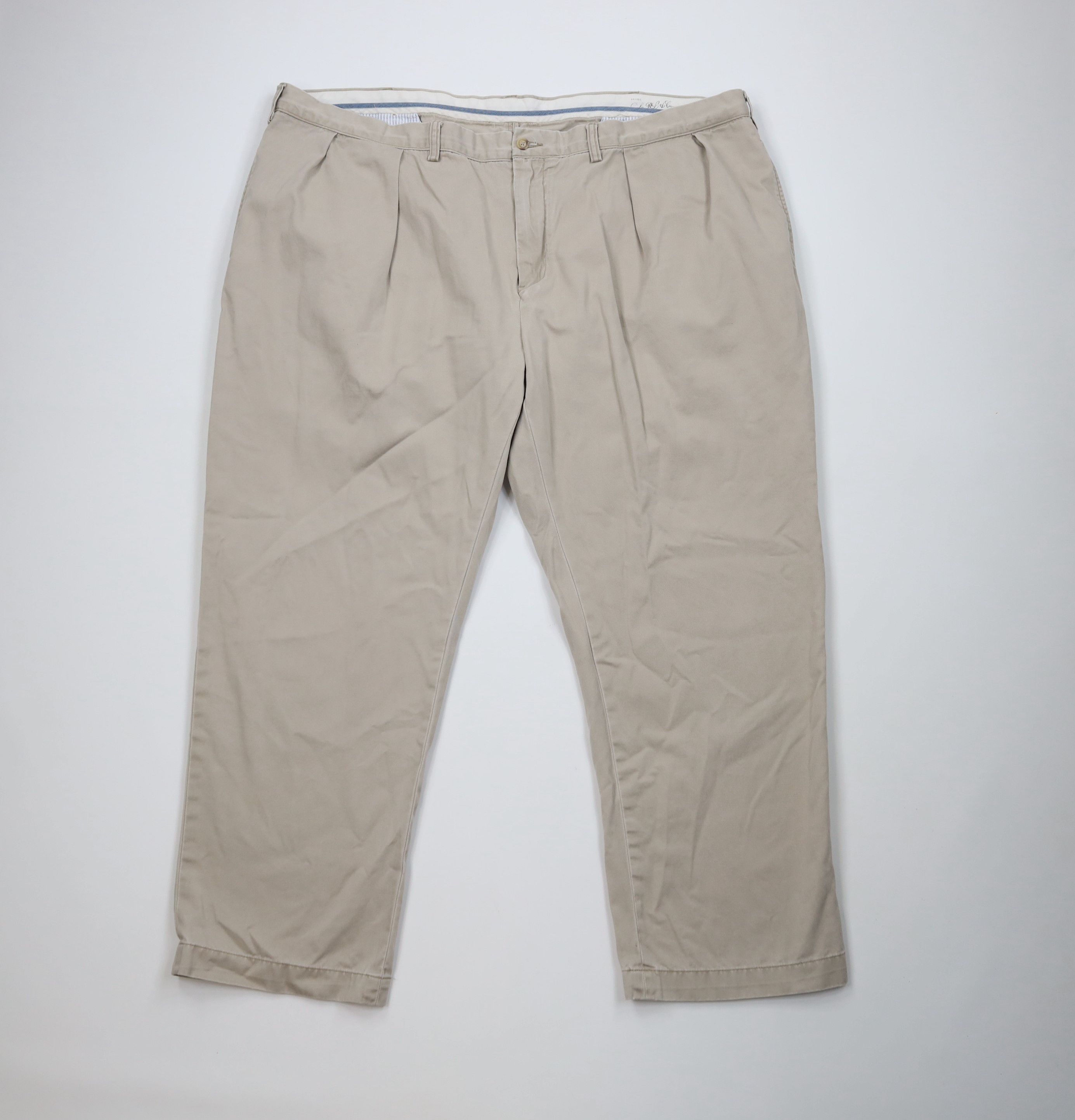 Ralph Lauren Vintage Ralph Lauren Pleated Wide Leg Chino Pants Beige Size US 44 / EU 60 - 1 Thumbnail