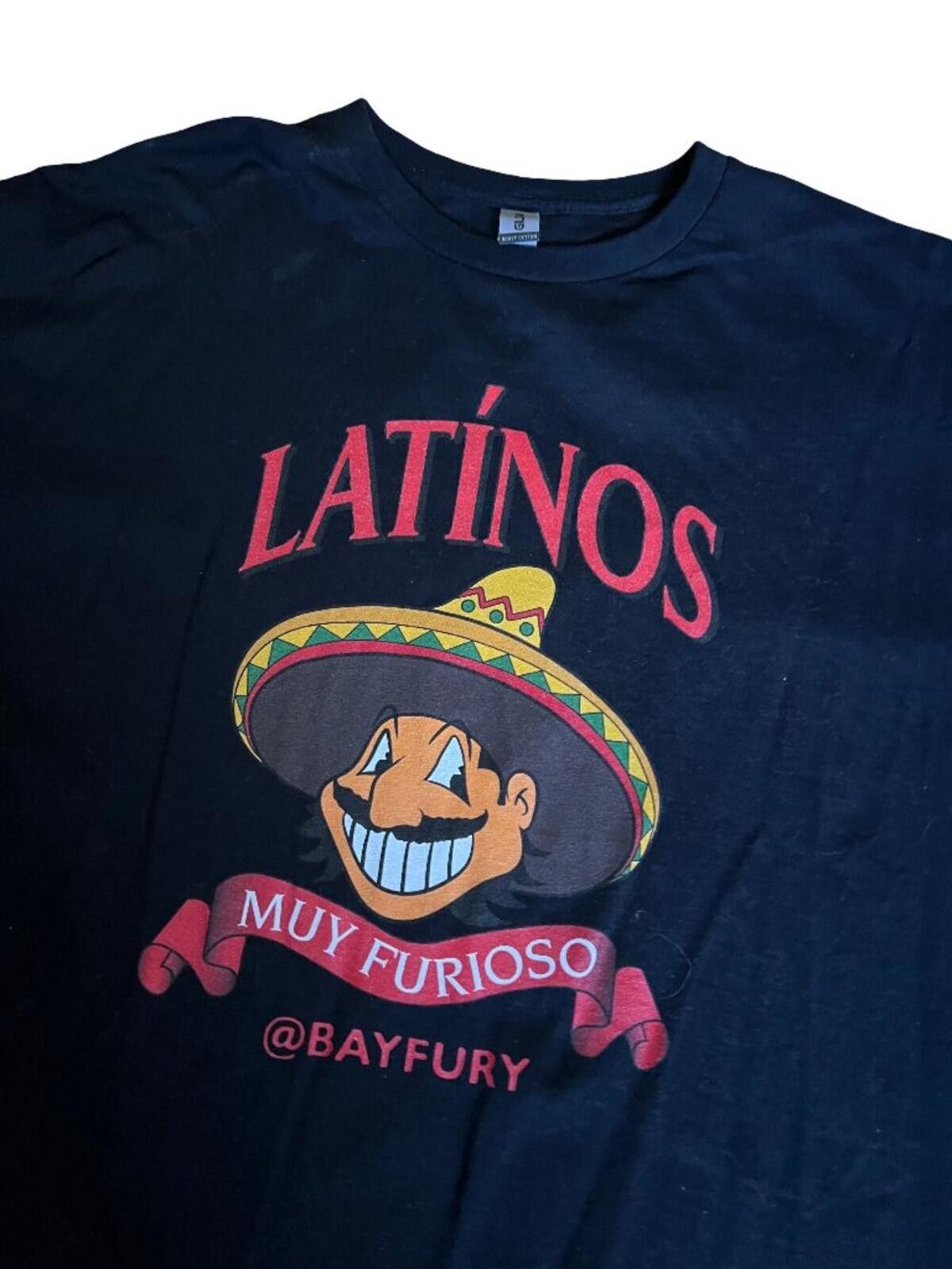 The Unbranded Brand Latinos Muy Furioso Graphic T-Shirt Chief Wahoo Indians Size US L / EU 52-54 / 3 - 1 Thumbnail