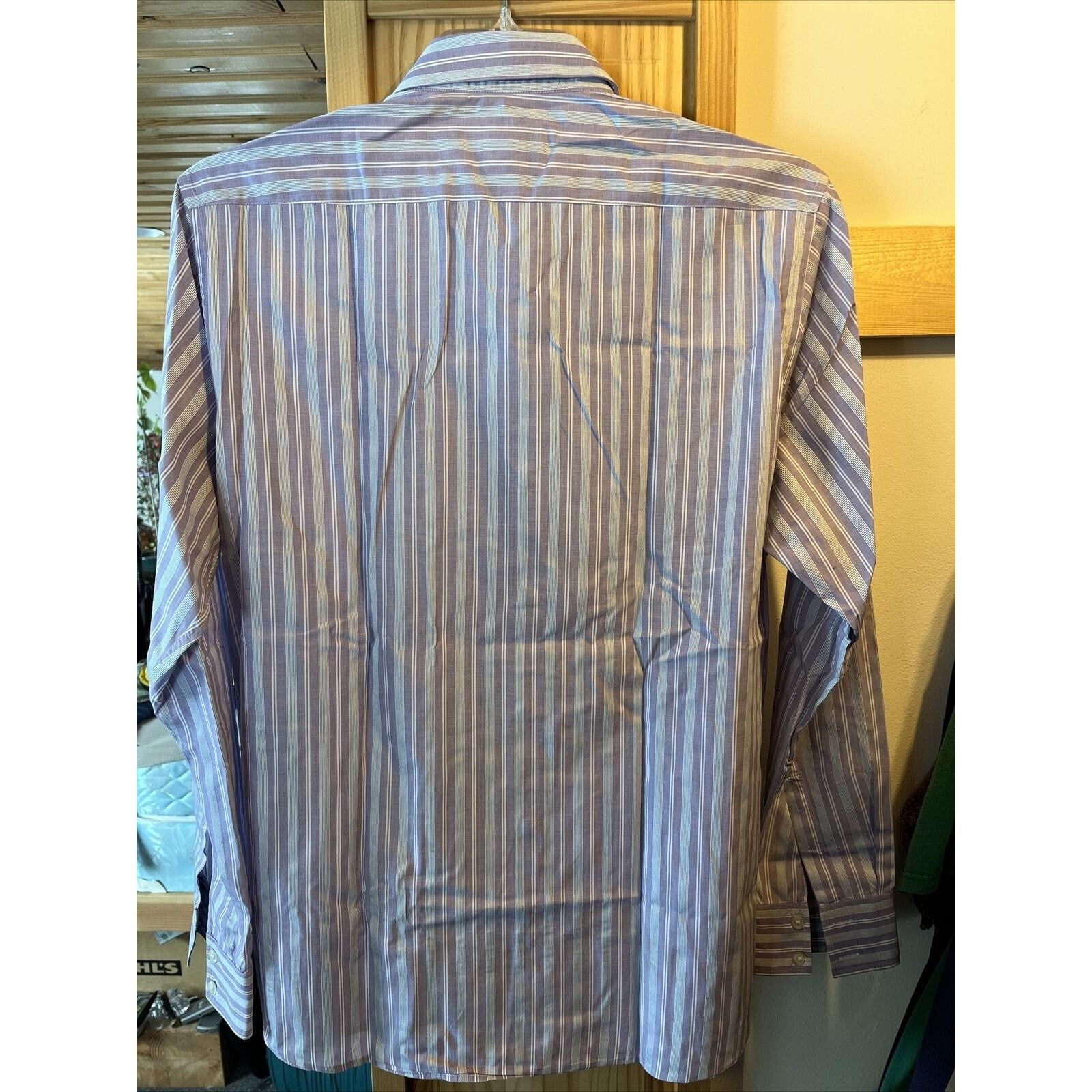 Hugo Boss Hugo Boss Men’s L Purple Striped LS Button Down Cotton Shirt Size US L / EU 52-54 / 3 - 9 Thumbnail