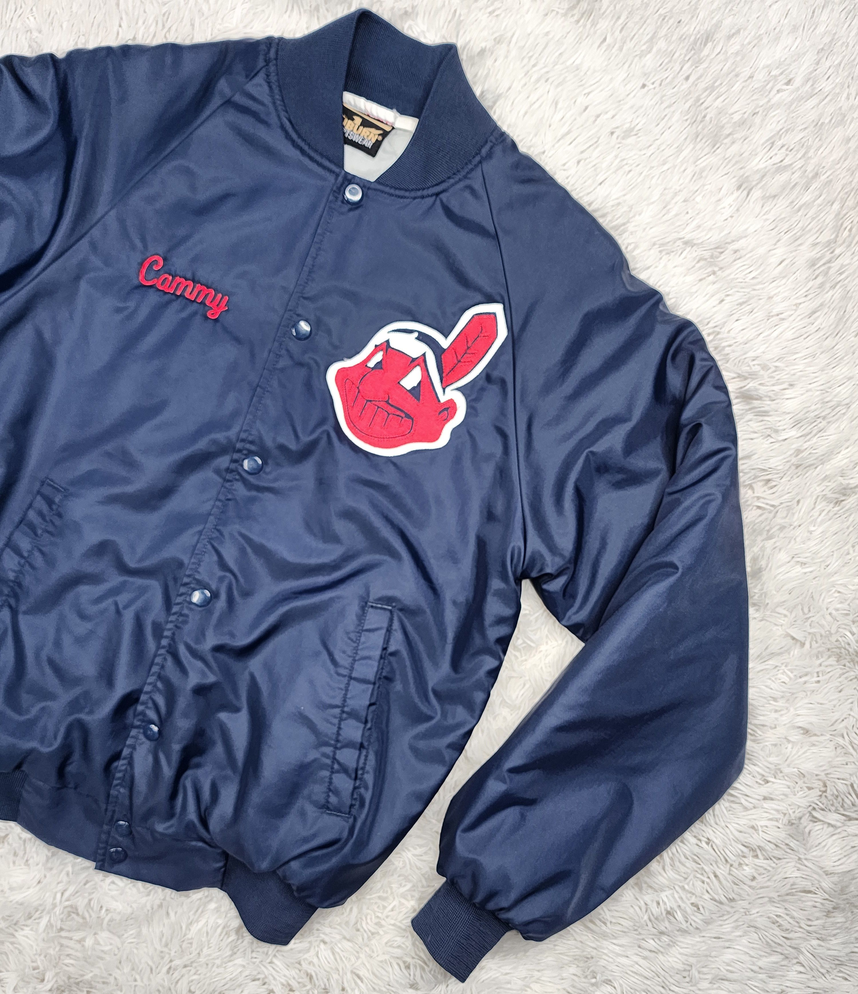 Auburn Sportswear Vintage Cleveland Indians bomber jacket personalized Size US S / EU 44-46 / 1 - 3 Thumbnail