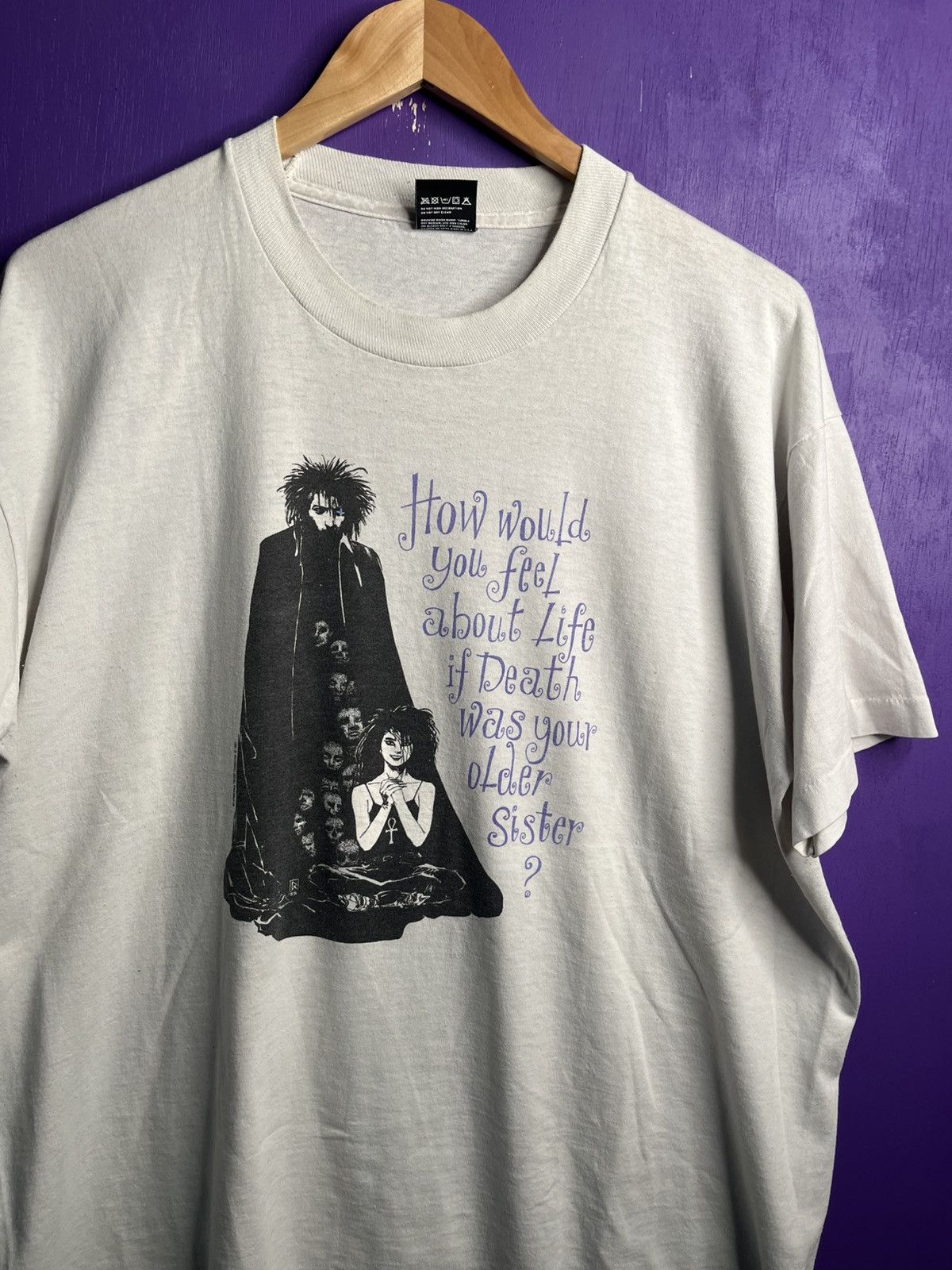 DC × Vintage Vintage 1991 DC comics the sandman/death t-shirt Size US XL / EU 56 / 4 - 3 Thumbnail