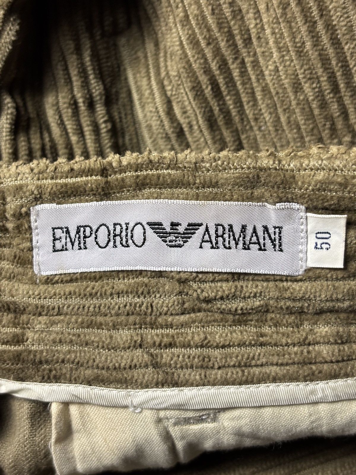 Emporio Armani 1990s Emporio Armani Corduroy Baggy Pants Size US 31 - 6 Thumbnail