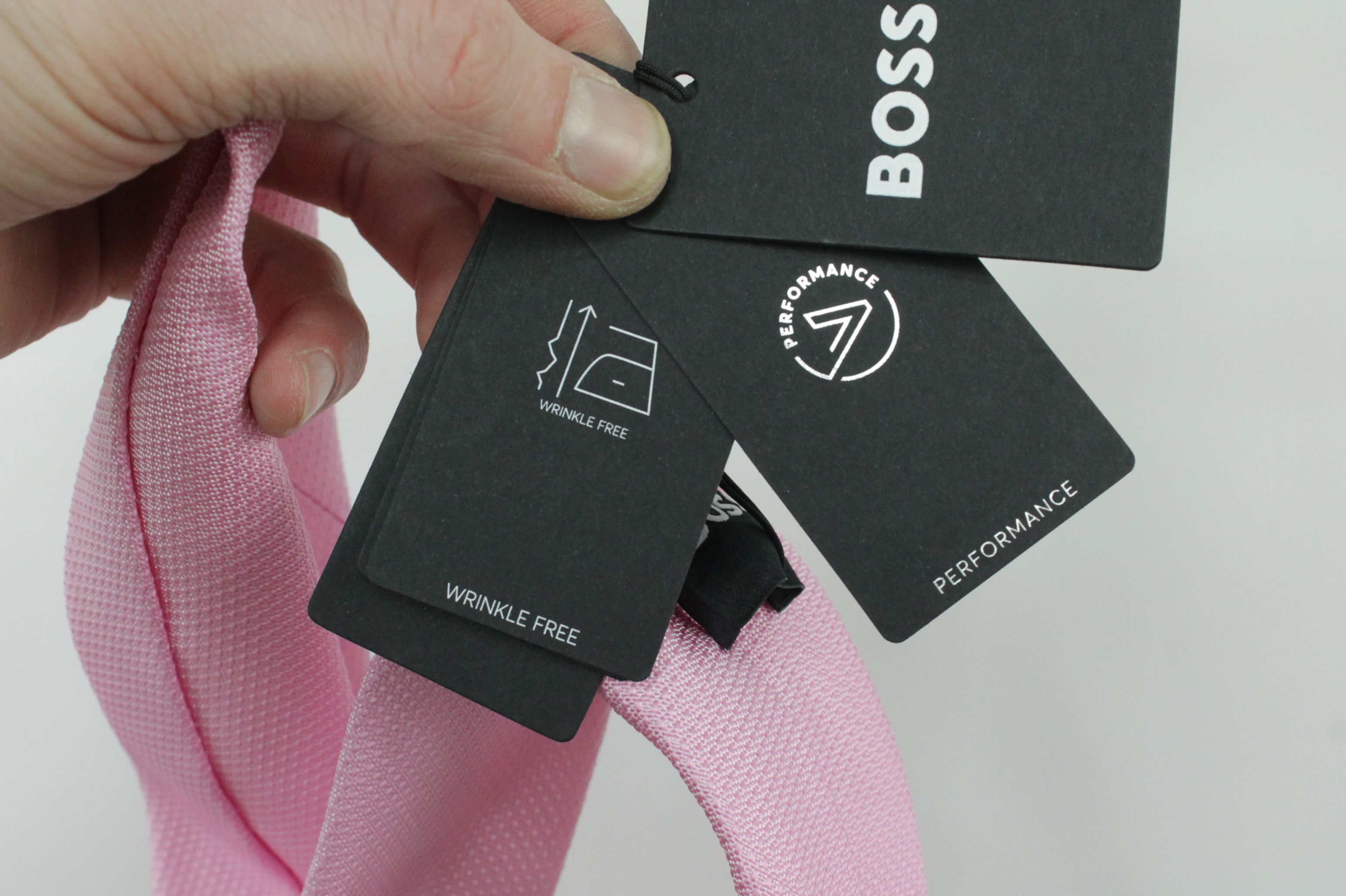 Hugo Boss Hugo Boss Soft Wrinkle free Jacquard Structure Pink Tie Size ONE SIZE - 9 Thumbnail