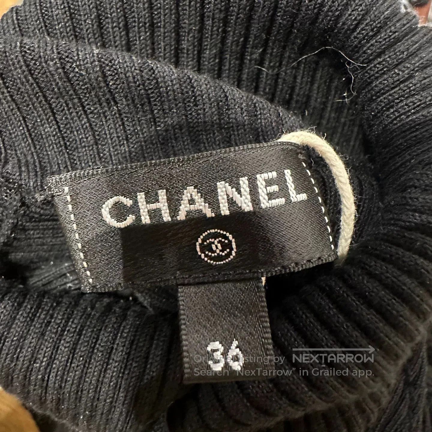 Chanel Chanel Knit Turtleneck Diamond Logo Slim. Size XS / US 0-2 / IT 36-38 - 3 Thumbnail
