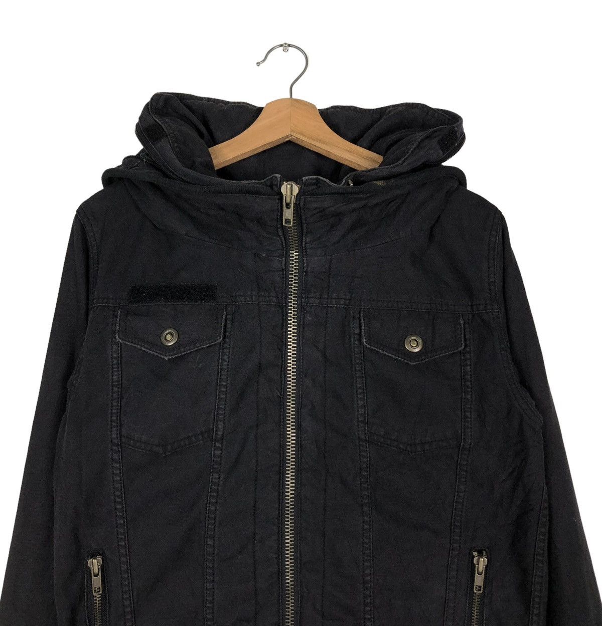 Japanese Brand 🔥CROPPED BIKER JACKET G.O.A BONDAGE DESIGN PARACHUTE SYLE Size US M / EU 48-50 / 2 - 5 Thumbnail