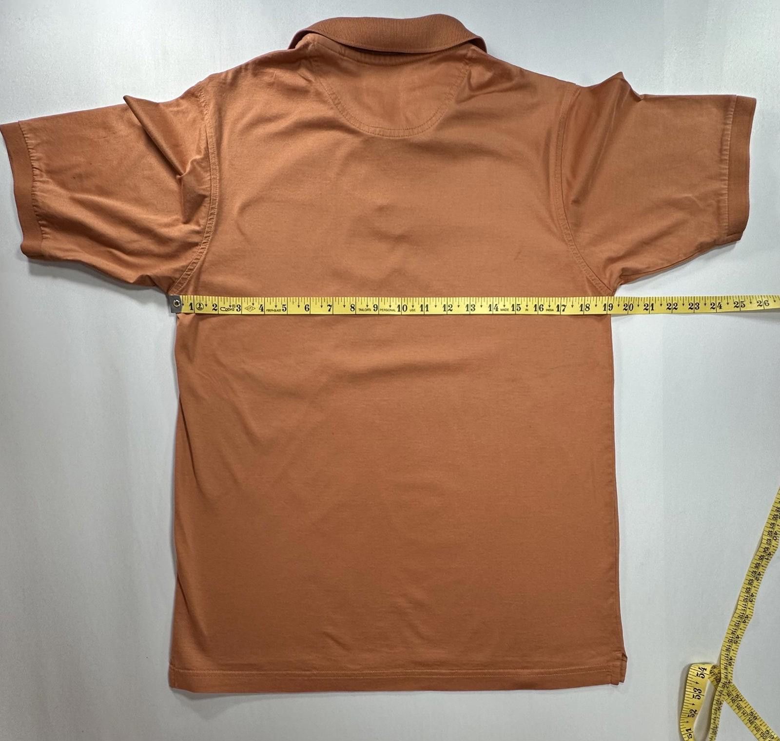 Tricots St. Raphael Tricots St Raphael 1/4 Button Cotton Polo Shirt Orange Men S Size US L / EU 52-54 / 3 - 4 Thumbnail