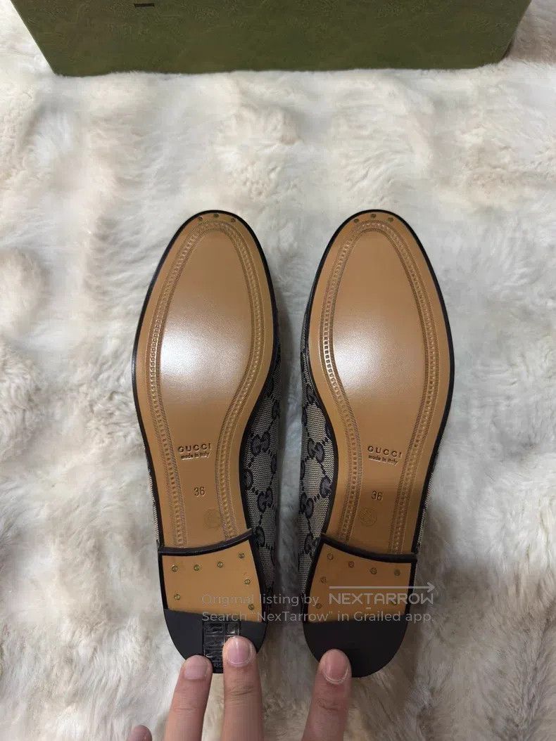 Gucci Guicci All-over Printed Women's Loafers Leather Shoes Size US 5.5 / IT 35.5 - 4 Thumbnail