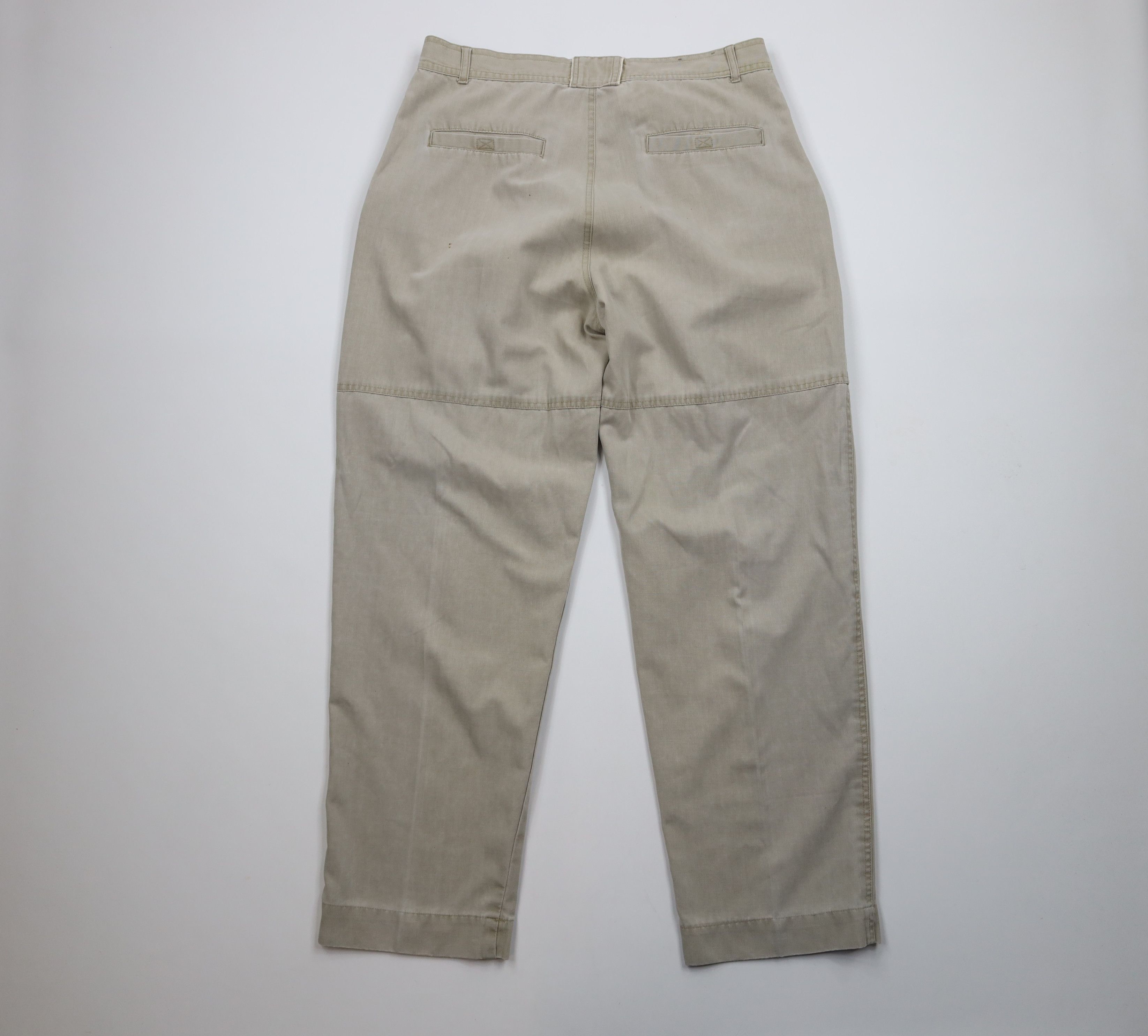 Vintage Vintage 90s Streetwear Wide Leg Front Cargo Pants Beige Size US 36 / EU 52 - 9 Thumbnail