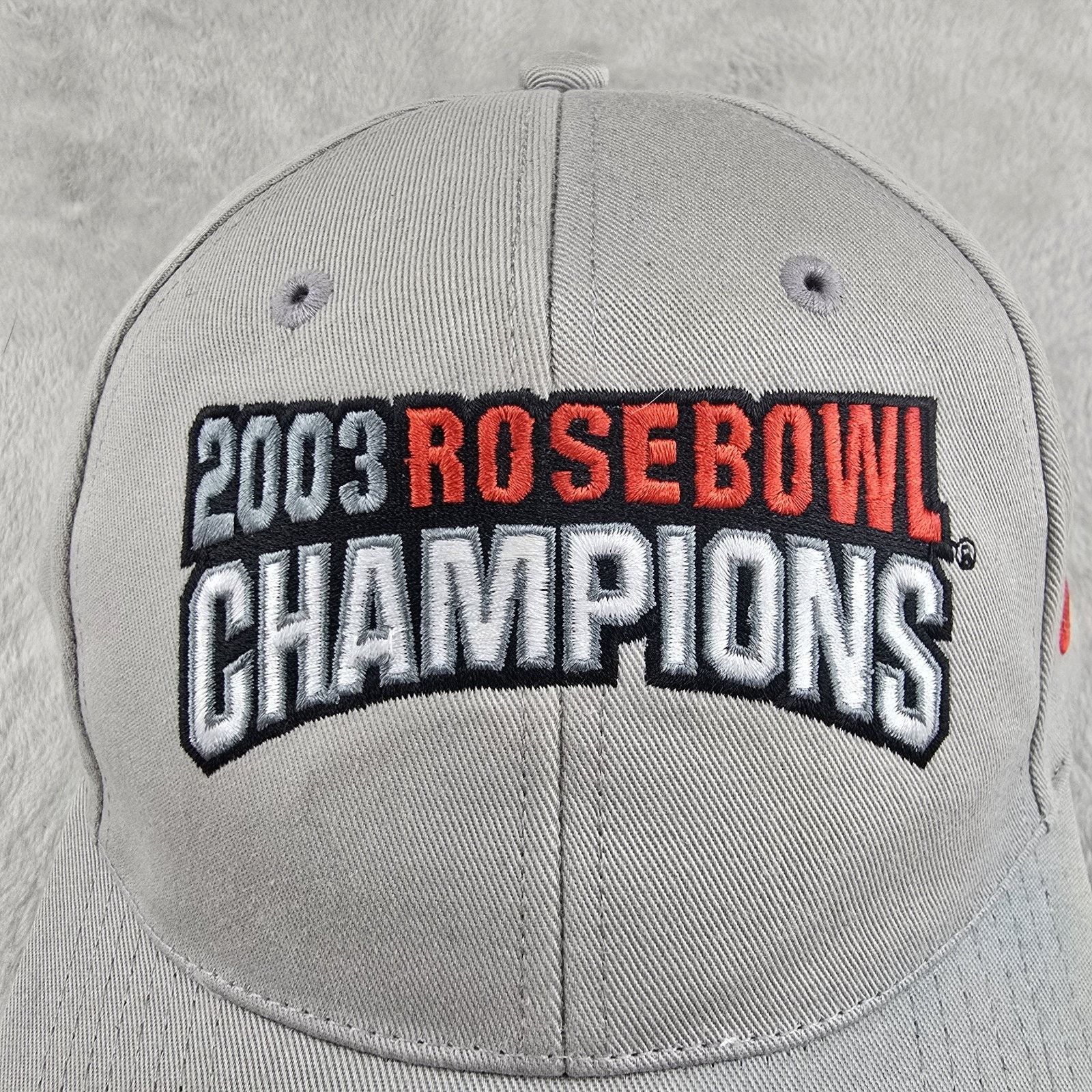 Nike Oklahoma Sooners 2003 Rose Bowl Champions Hat Vintage Y2K Size ONE SIZE - 2 Thumbnail