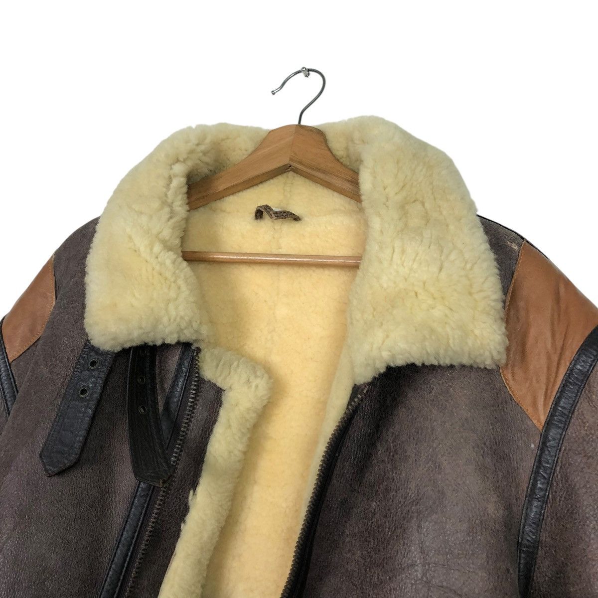 Vintage 🔥VTG LEATHER JACKET SHEARLING B3 PALMUS LIFE ISSEY MIYAKE Size US M / EU 48-50 / 2 - 17 Thumbnail
