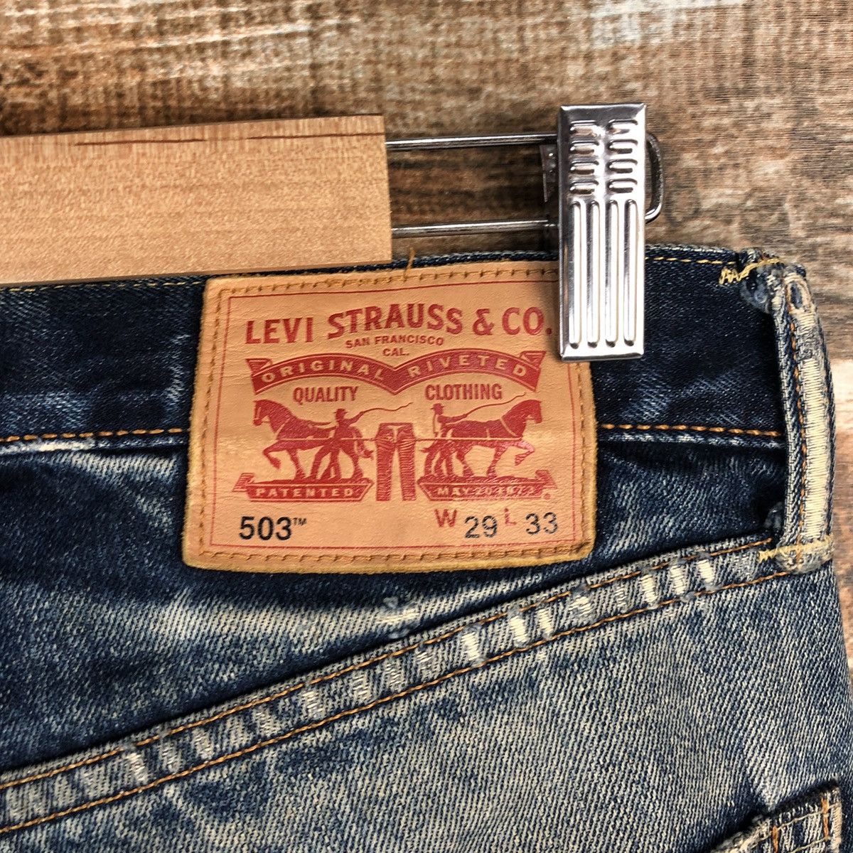 Levi's DL Levis 503 Blue Distressed Denim Pants #C179 Size US 29 - 17 Thumbnail