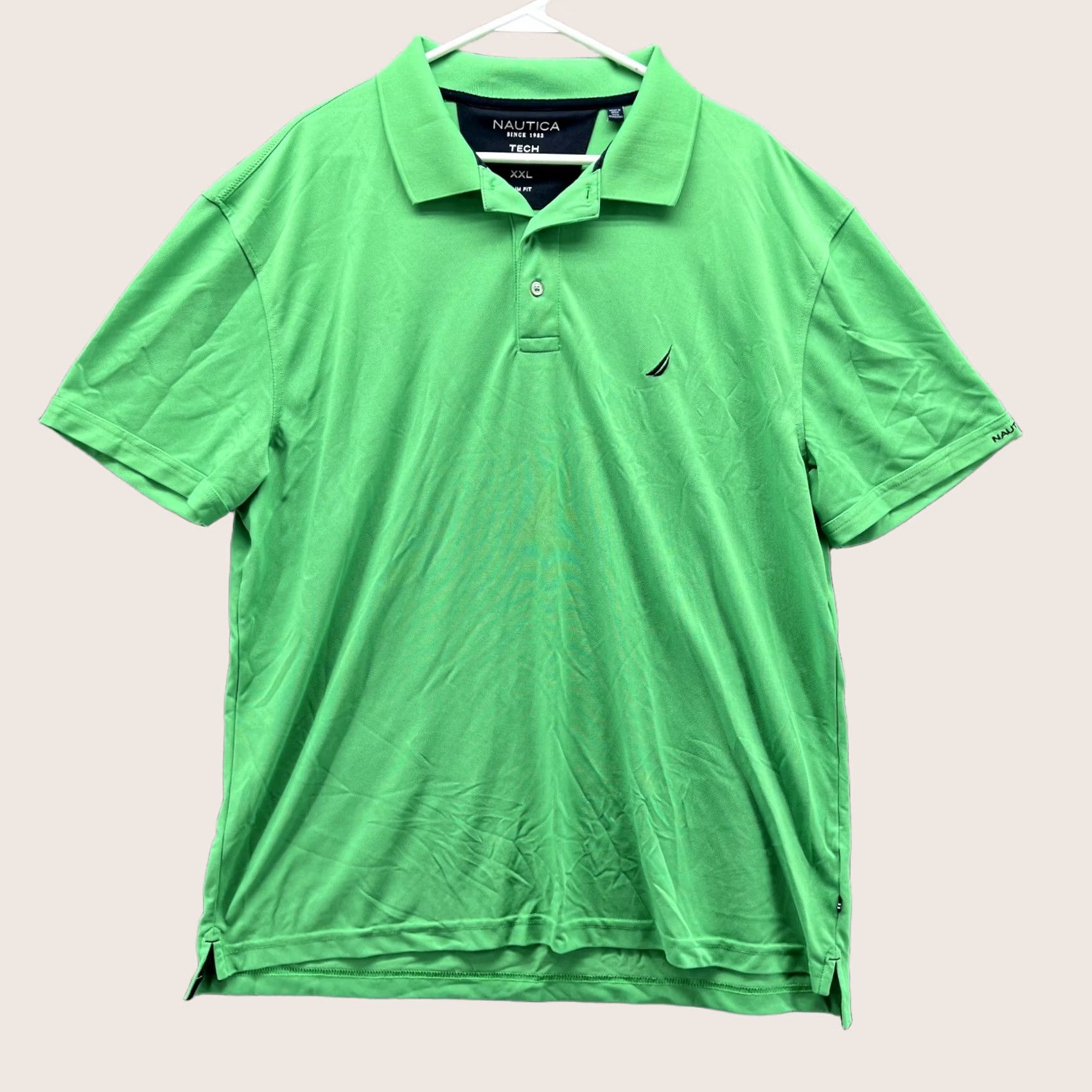 Nautica Nautica Polo Shirt Men XXL Green Slim Fit Logo Casual Preppy Pique Shirt Size US XXL / EU 58 / 5 - 1 Thumbnail