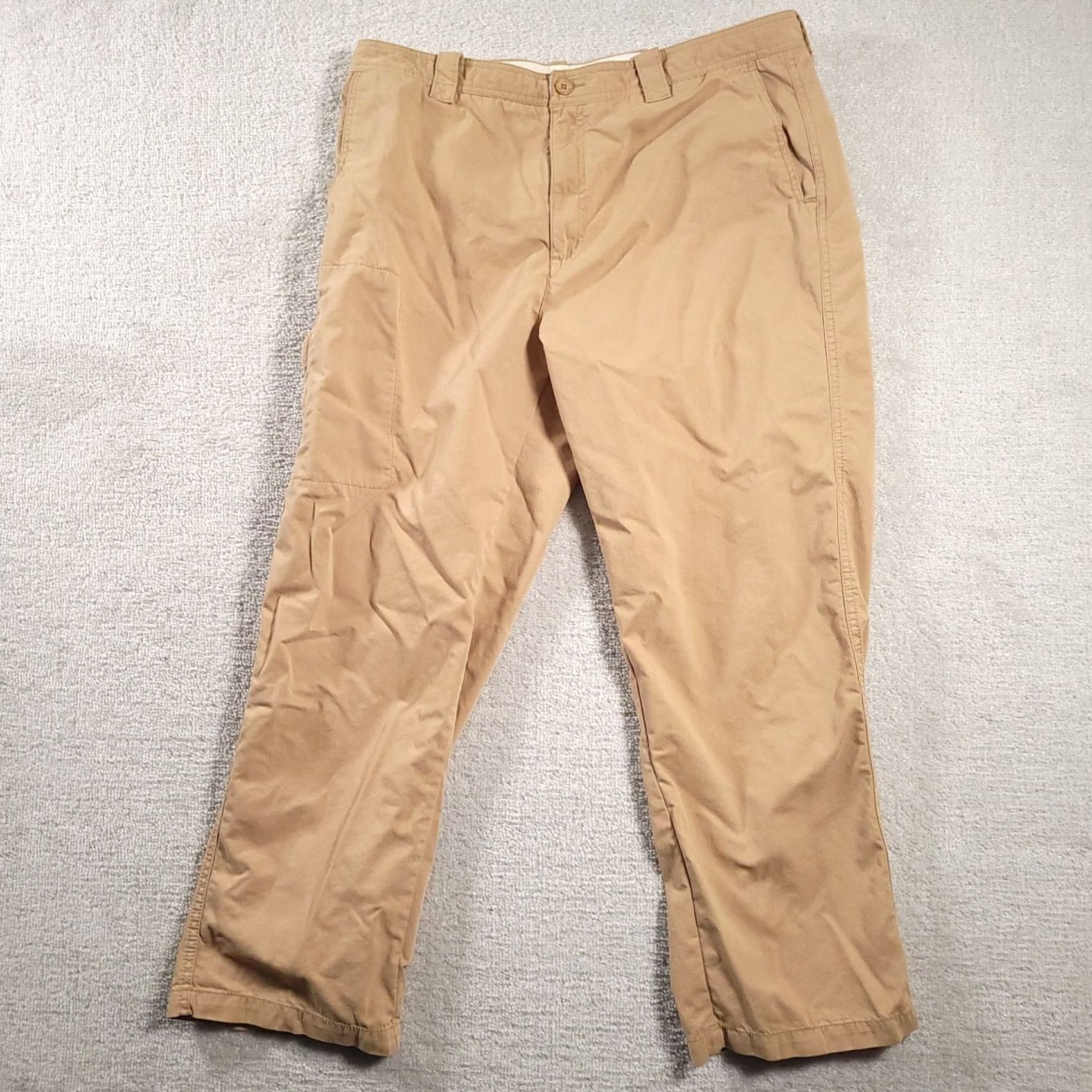 Weatherproof Weatherproof Pants Mens 38/30 Tan Khaki Cargo Zip Pocket Cargo Pants Mens 38 Regular Belt Loops Brown 29 In Inseam Size US 38 / EU 54 - 2 Thumbnail