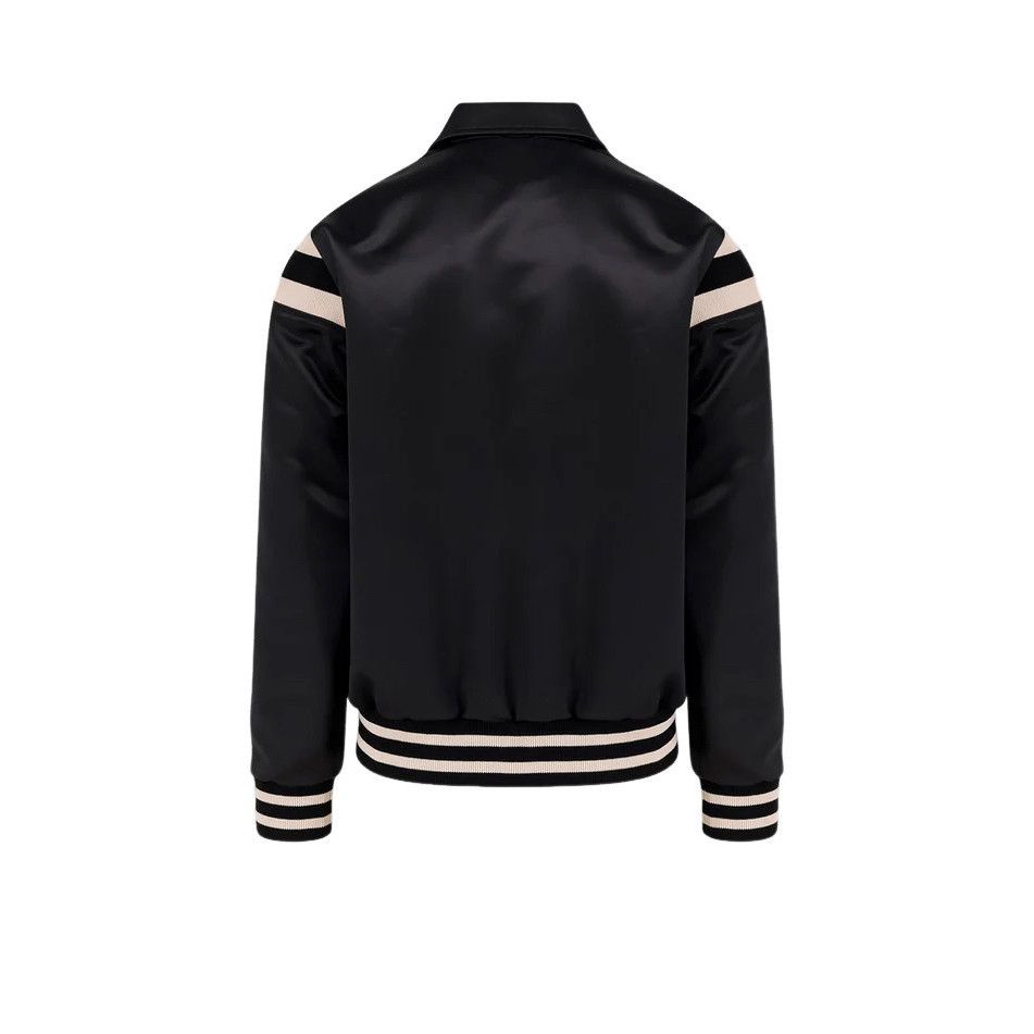 Celine CELINE Black Satin Bomber Jacket New & Authentic (Men's size Size US L / EU 52-54 / 3 - 2 Thumbnail
