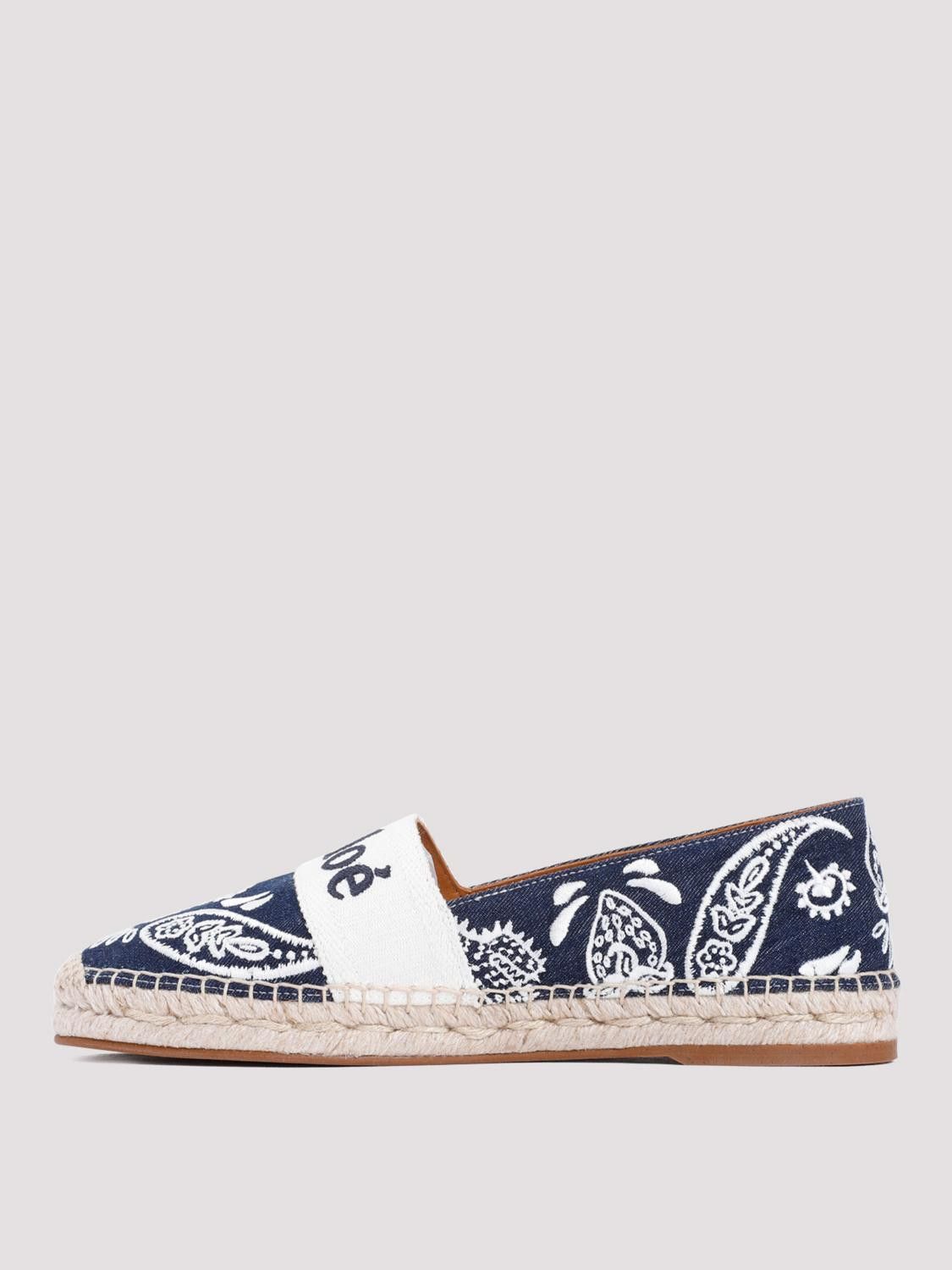 Chloe o1loc1c11125 Piia Flat Espadrillas in Denim Blue Size US 9 / IT 39 - 3 Thumbnail