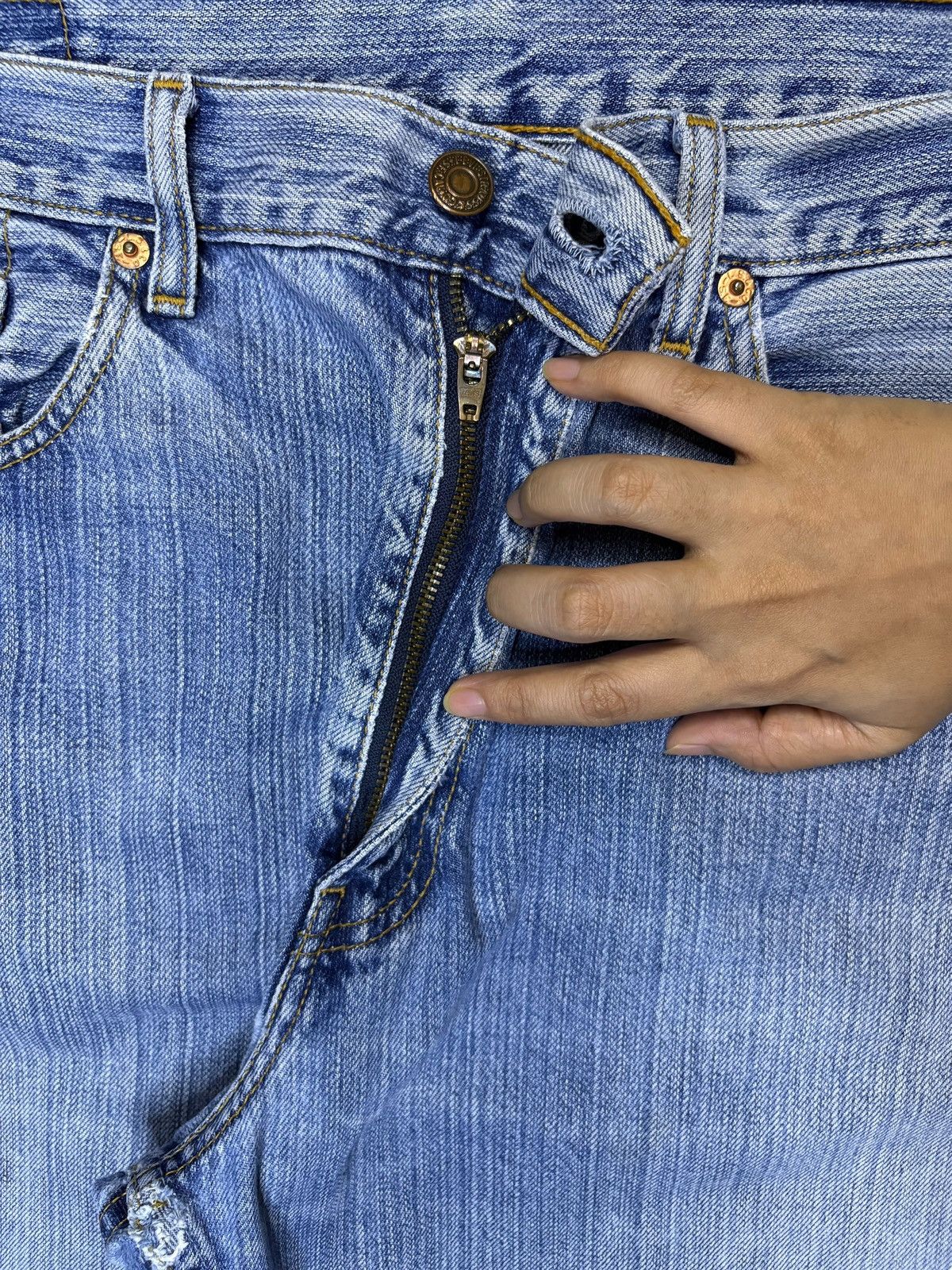 Levi's × Levi's Vintage Clothing Vintage 90s Levis 512 Blue Wash Distressed Baggy Jeans Size US 35 - 3 Thumbnail