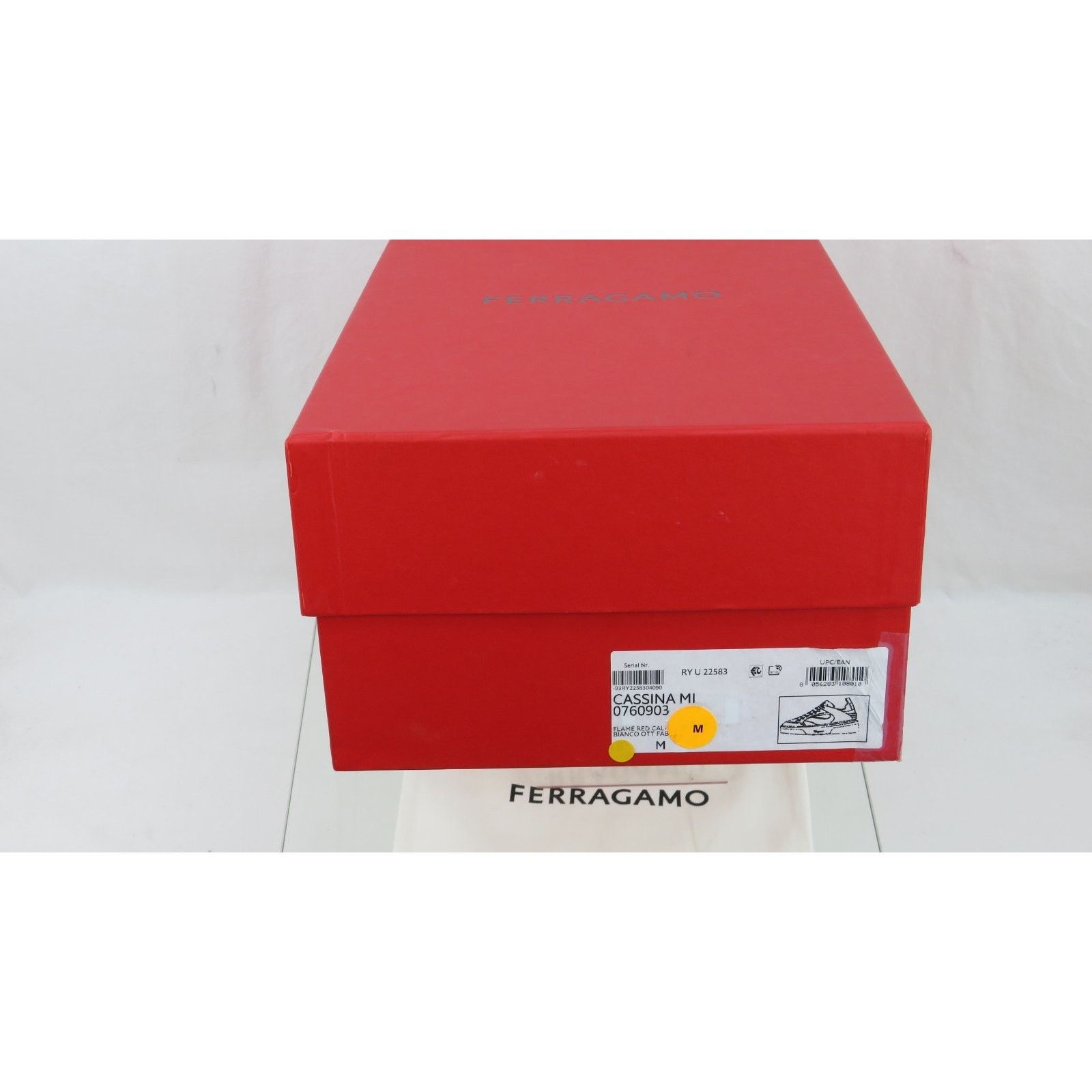 Salvatore Ferragamo FERRAGAMO CASSINA RED BLACK LEATHER LOGO LACE SNEAKERS 13 IT Size US 14 / EU 47 - 13 Thumbnail