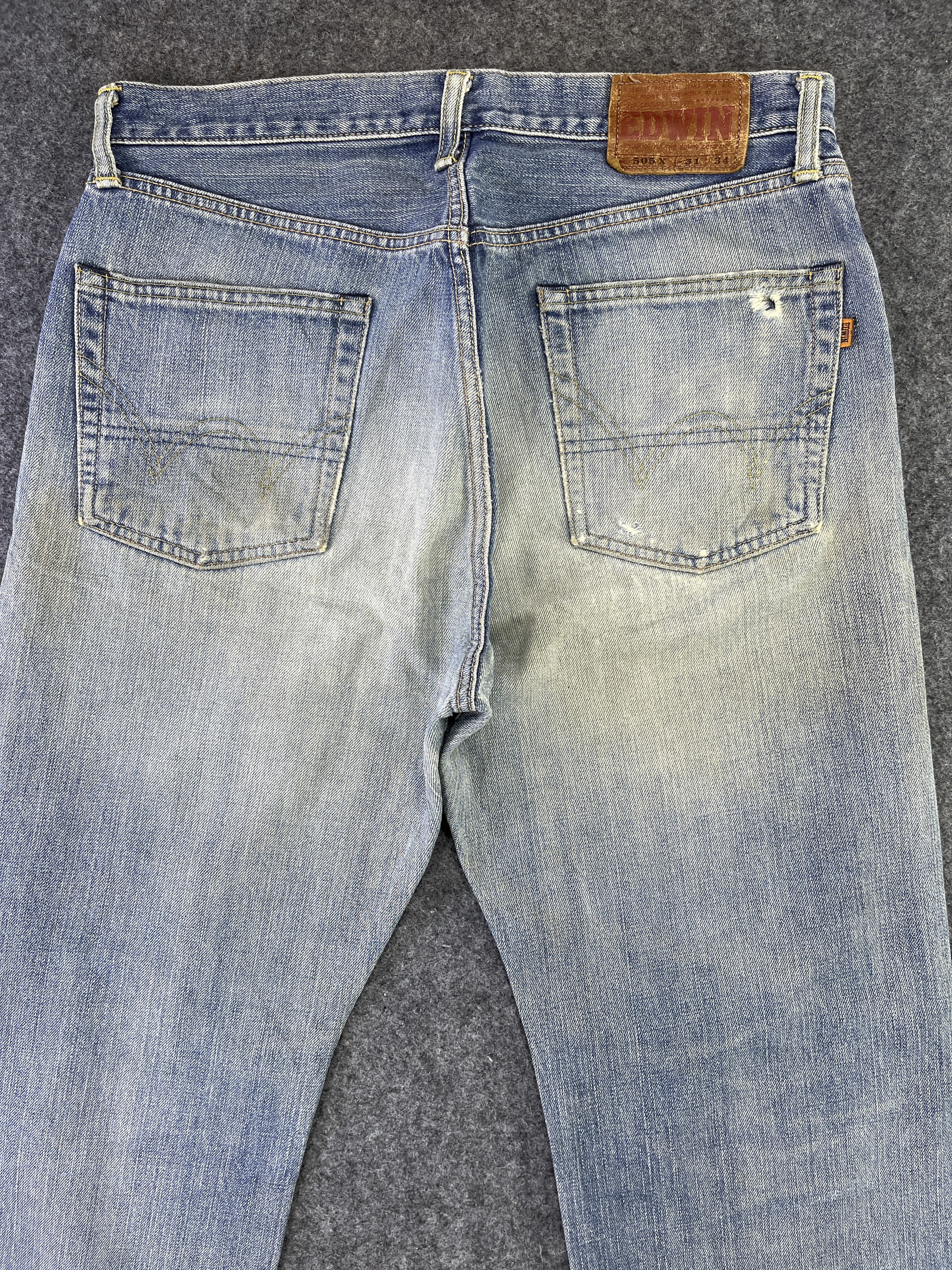 Edwin Vintage Edwin 505 X Redline Jeans - J885 Size US 33 - 4 Thumbnail