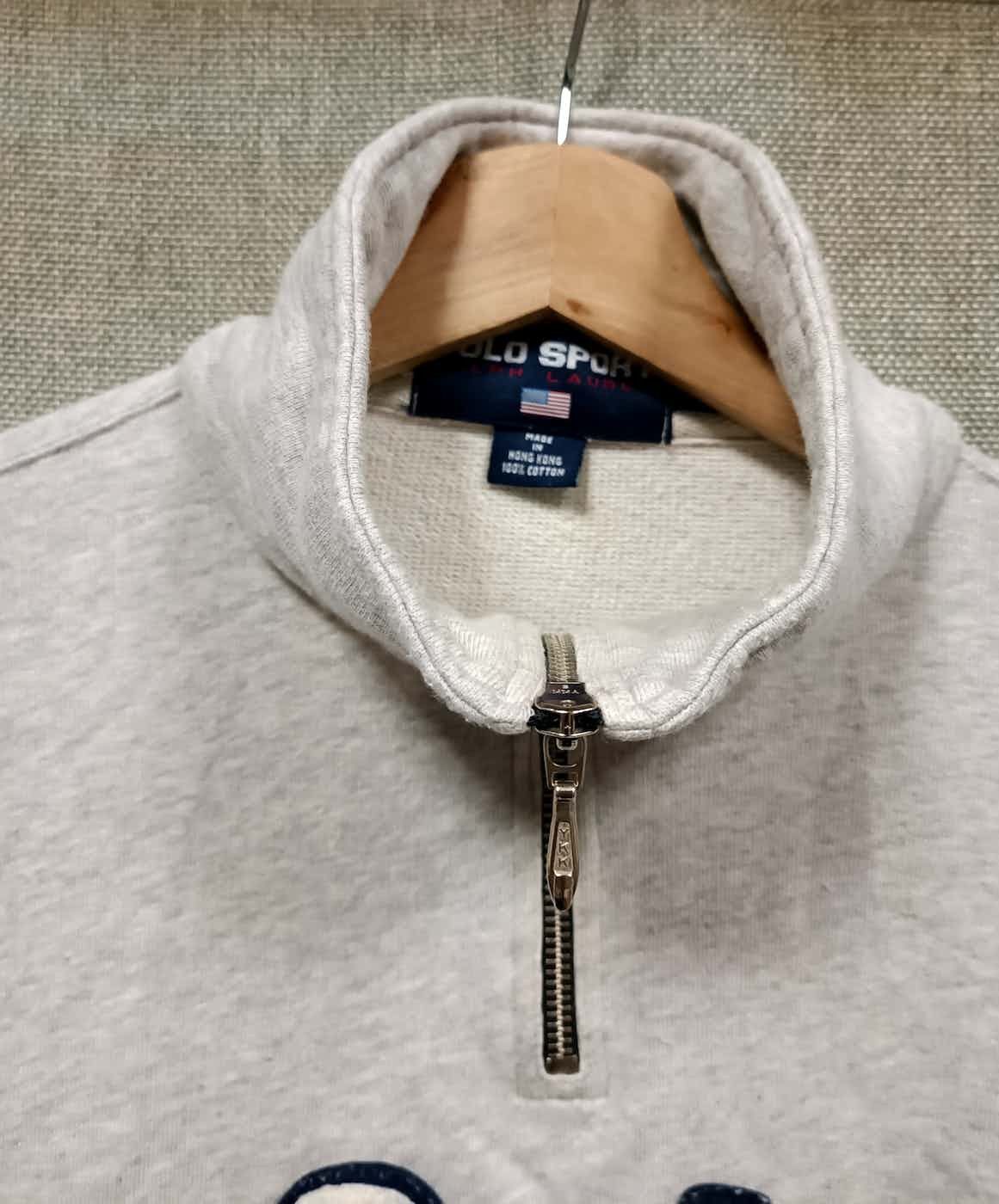 Polo Ralph Lauren vintage 90 sweatshirt half zipper polo sport ralph lauren Size US L / EU 52-54 / 3 - 3 Thumbnail