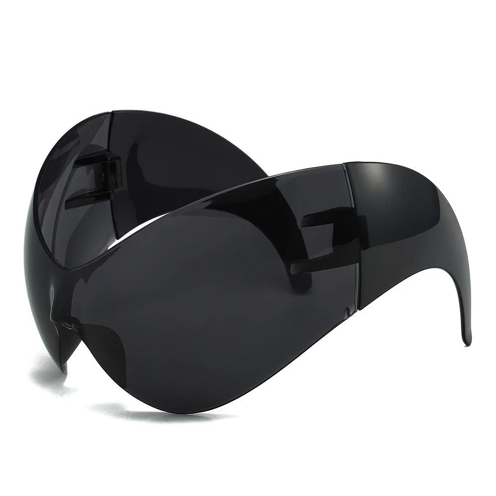 Vintage Futuristic Oversized Sunglasses Size ONE SIZE - 1 Thumbnail