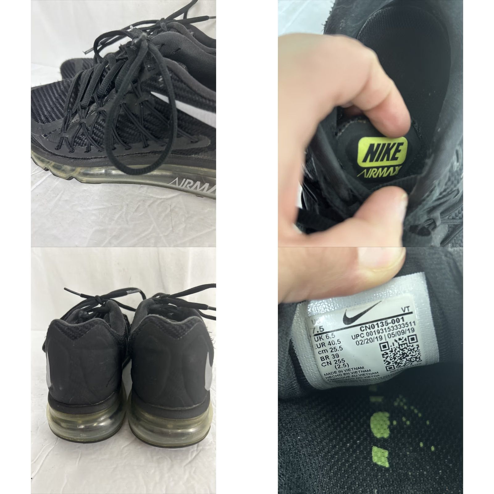 Nike Nike Air Max 2015 Trainers Men US 7.5 Black CN0135-001 Sport Shoes Low Top Size US 8 / EU 41 - 9 Thumbnail