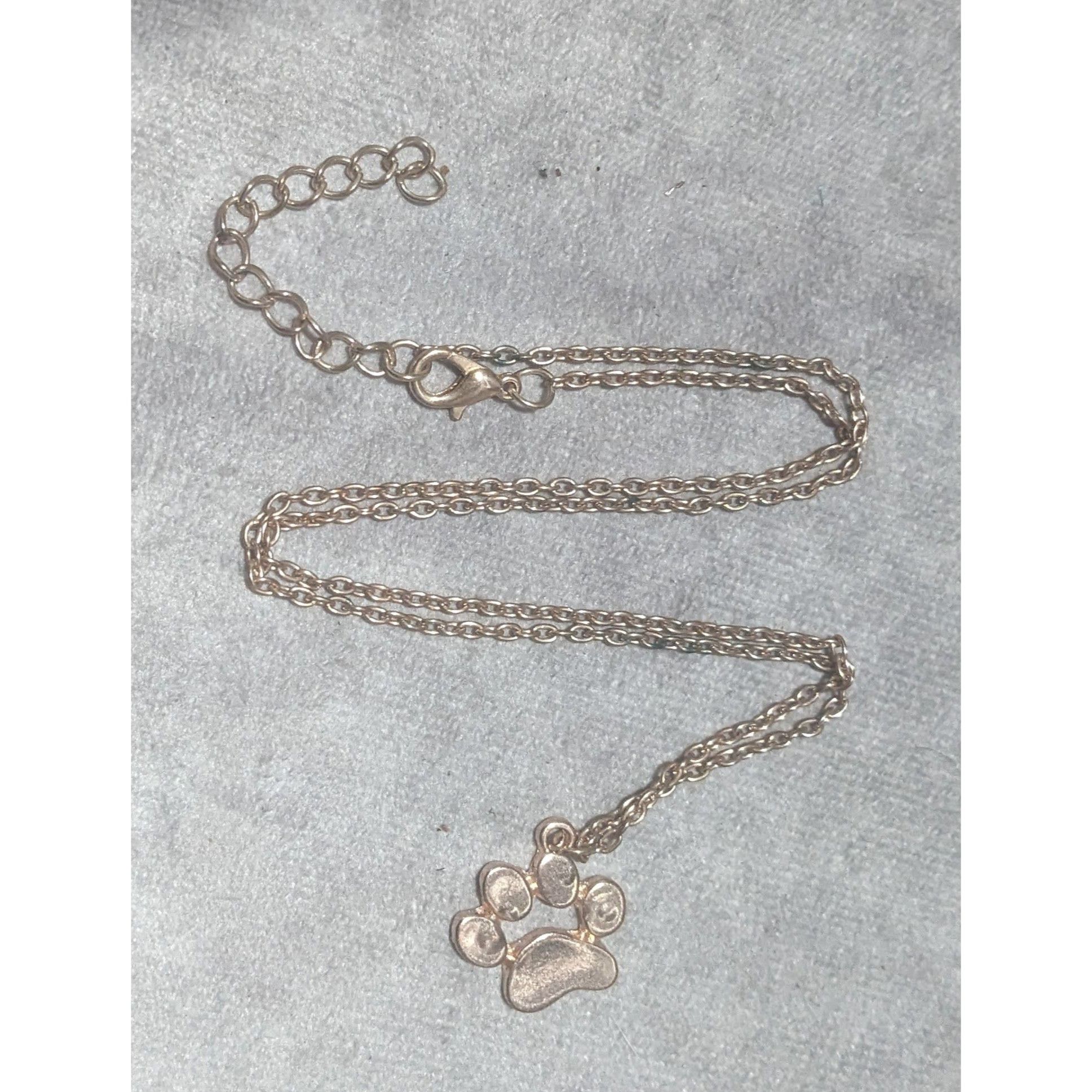 Other Simple Rose Gold Dog Paw Pendant Necklace Size ONE SIZE - 9 Thumbnail