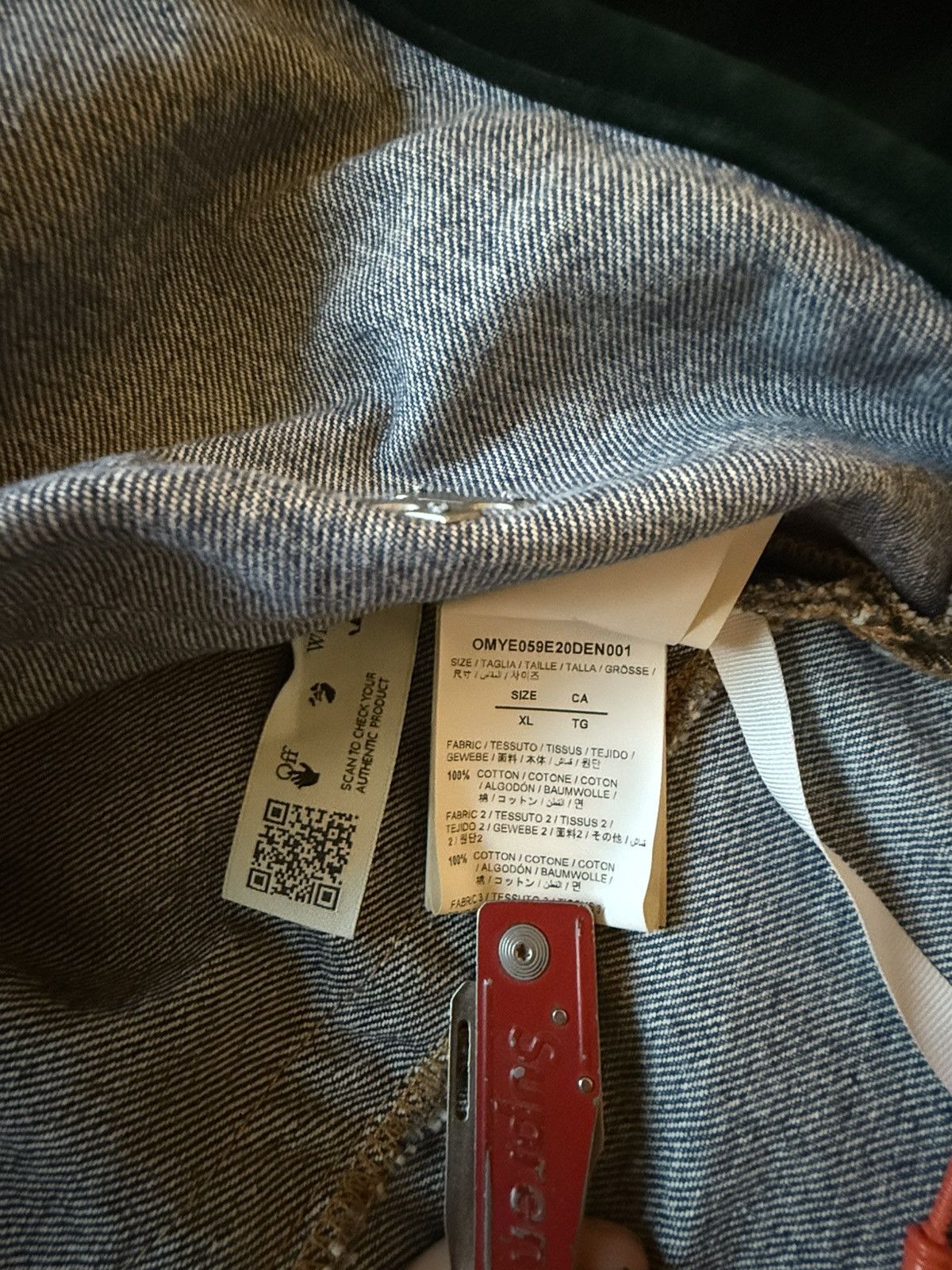 Off-White OFF WHITE denim patchwork jacket FALL/WINTER 2020 Collection Size US XL / EU 56 / 4 - 14 Thumbnail