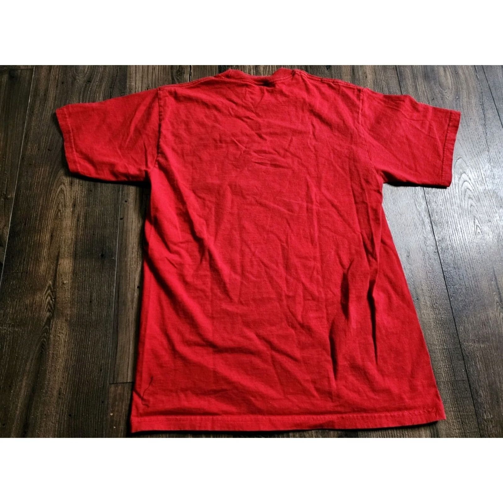 Jerzees VINTAGE Bassett Logo T Shirt Mens M 1990s Red Cotton Short Sleeve Jerzees Size US M / EU 48-50 / 2 - 4 Thumbnail