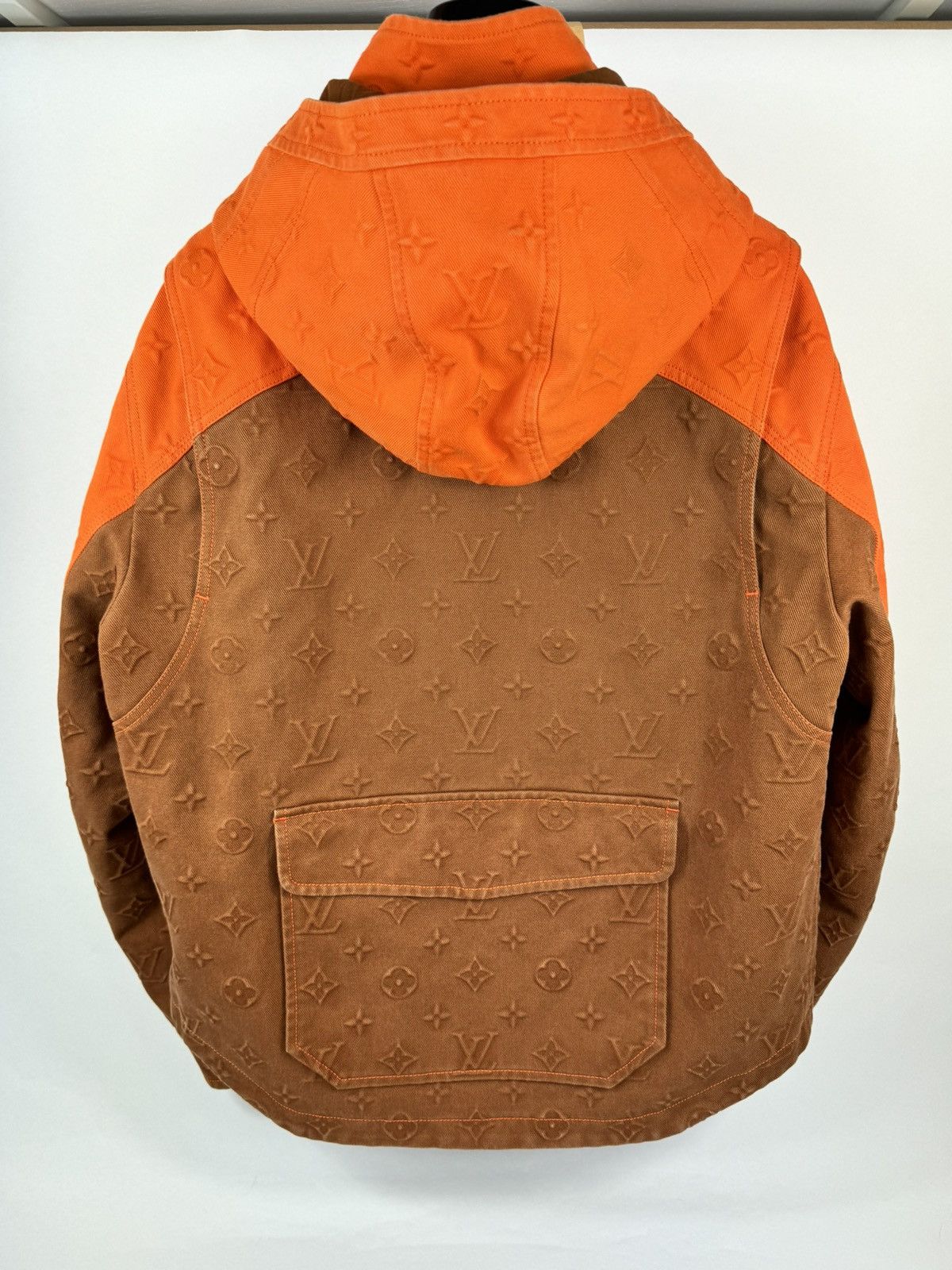 Louis Vuitton x VIRGIL ABLOH MONOGRAM PRINT HOODED WORK JACKET Size US L / EU 52-54 / 3 - 3 Thumbnail