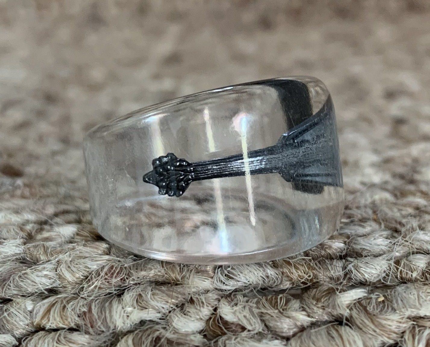 Number (N)ine SS05 Nightcrawler Acrylic Silver Guitar Ring Size ONE SIZE - 2 Thumbnail