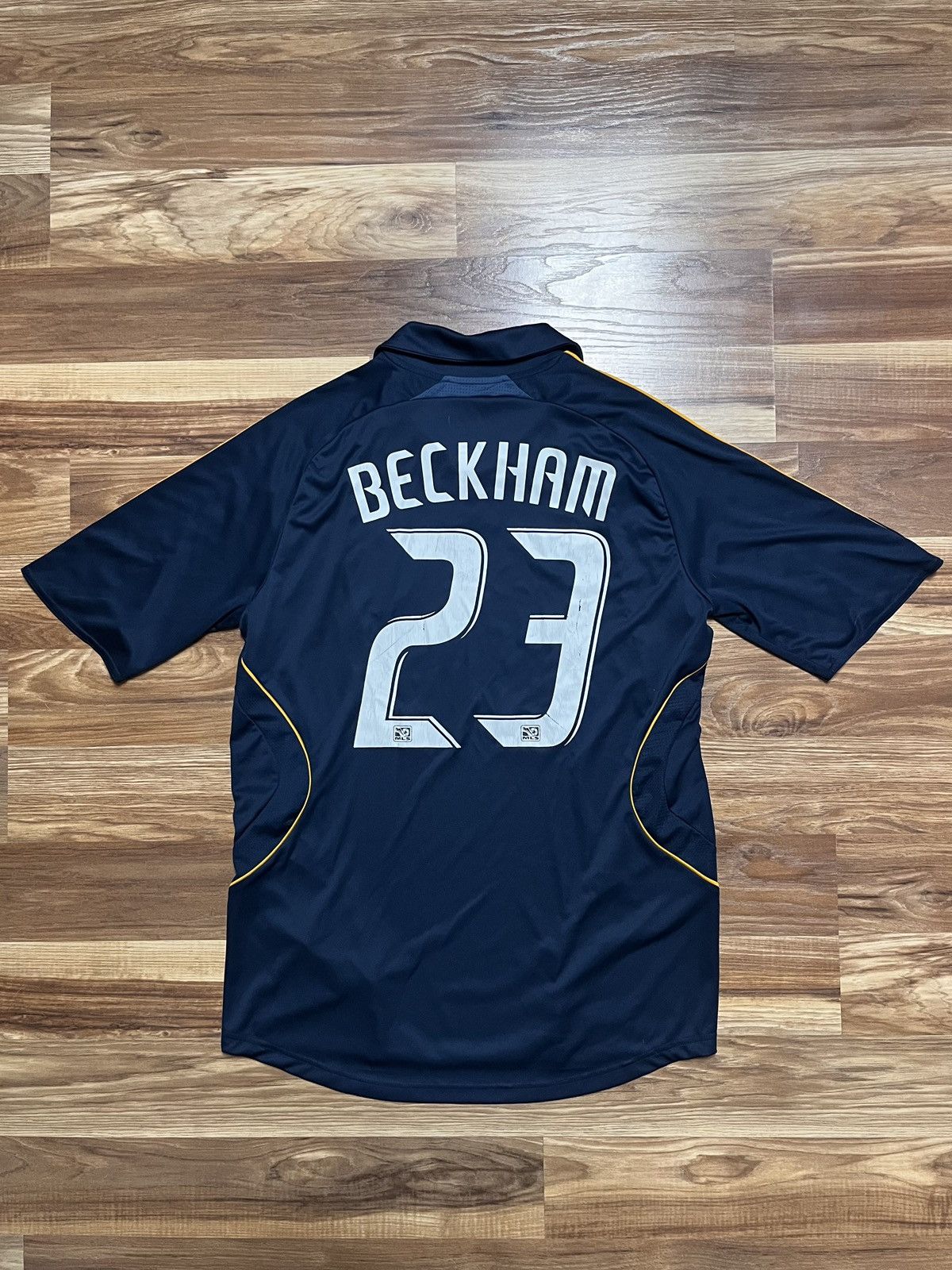 2007-08 LA Galaxy L/S away jersey (#23 BECKHAM) - XXL