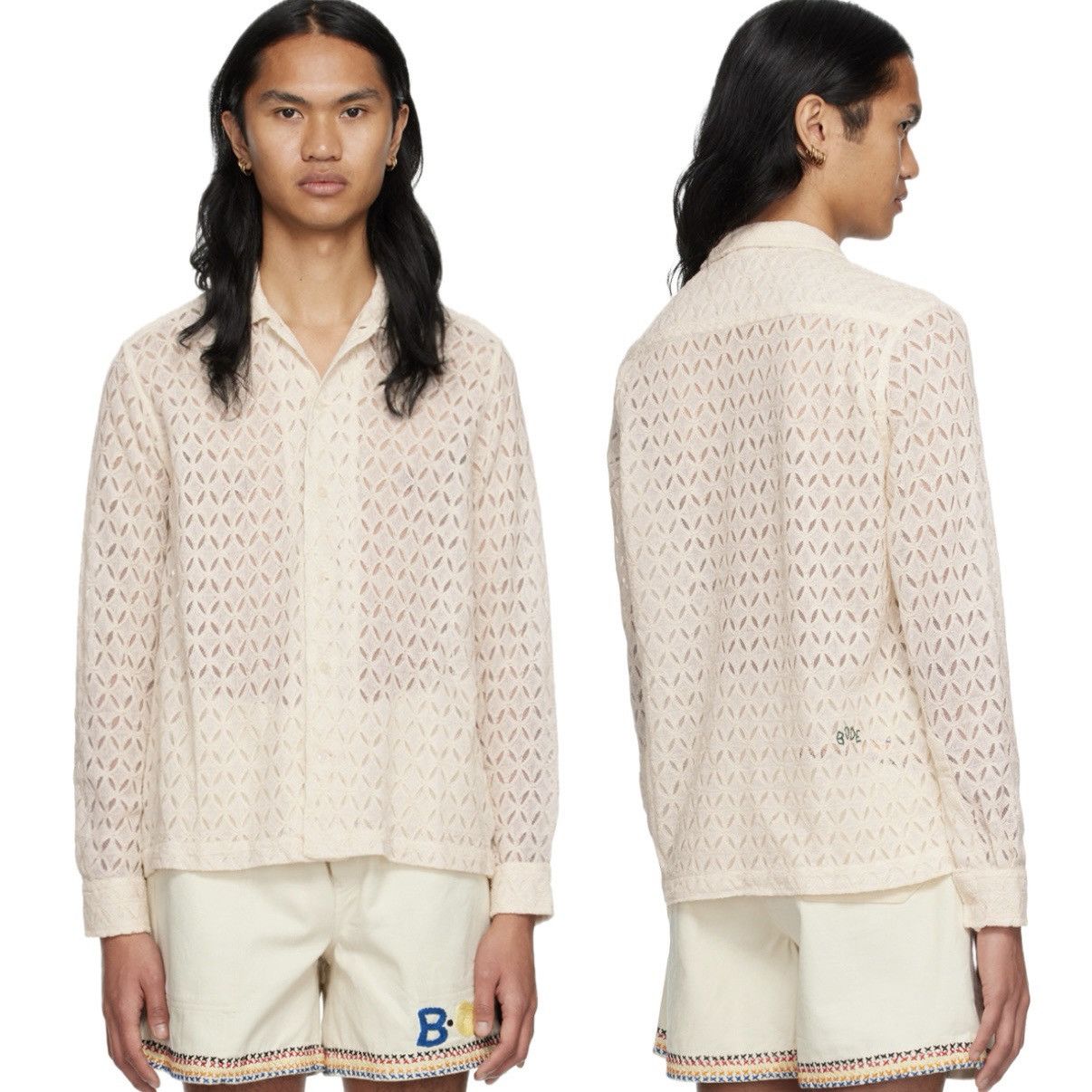 Bode Lattice Lace L/S Shirt Size US S / EU 44-46 / 1 - 2 Thumbnail
