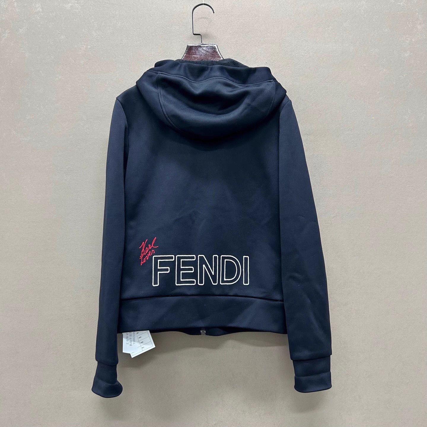 Fendi Fendi Karl Lagerfeld Black Zip Hoodie 40 98 New Size S / US 4 / IT 40 - 2 Thumbnail