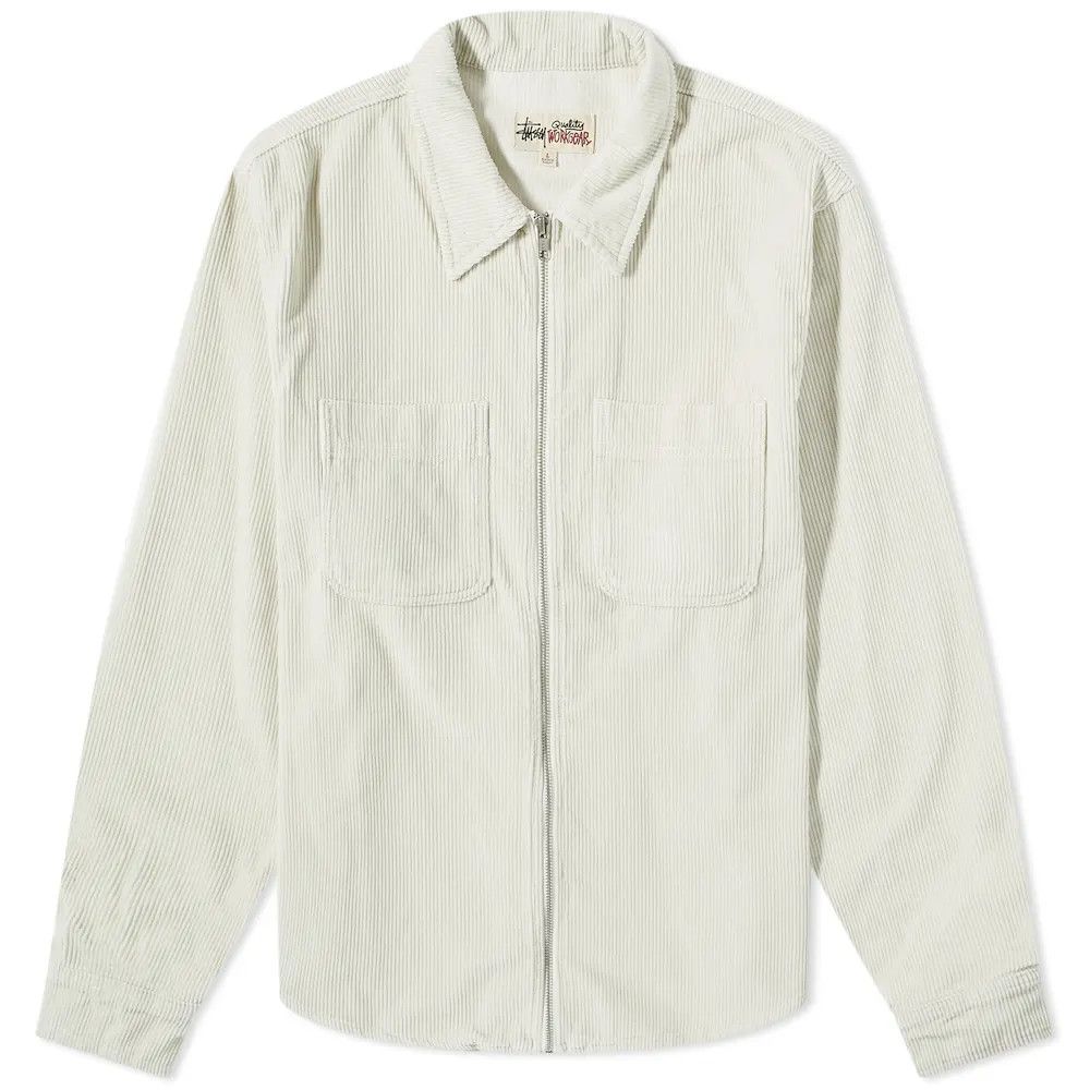 Stussy Stussy Wide Wale Cord Zip Shirt In Bone Size US L / EU 52-54 / 3 - 2 Thumbnail