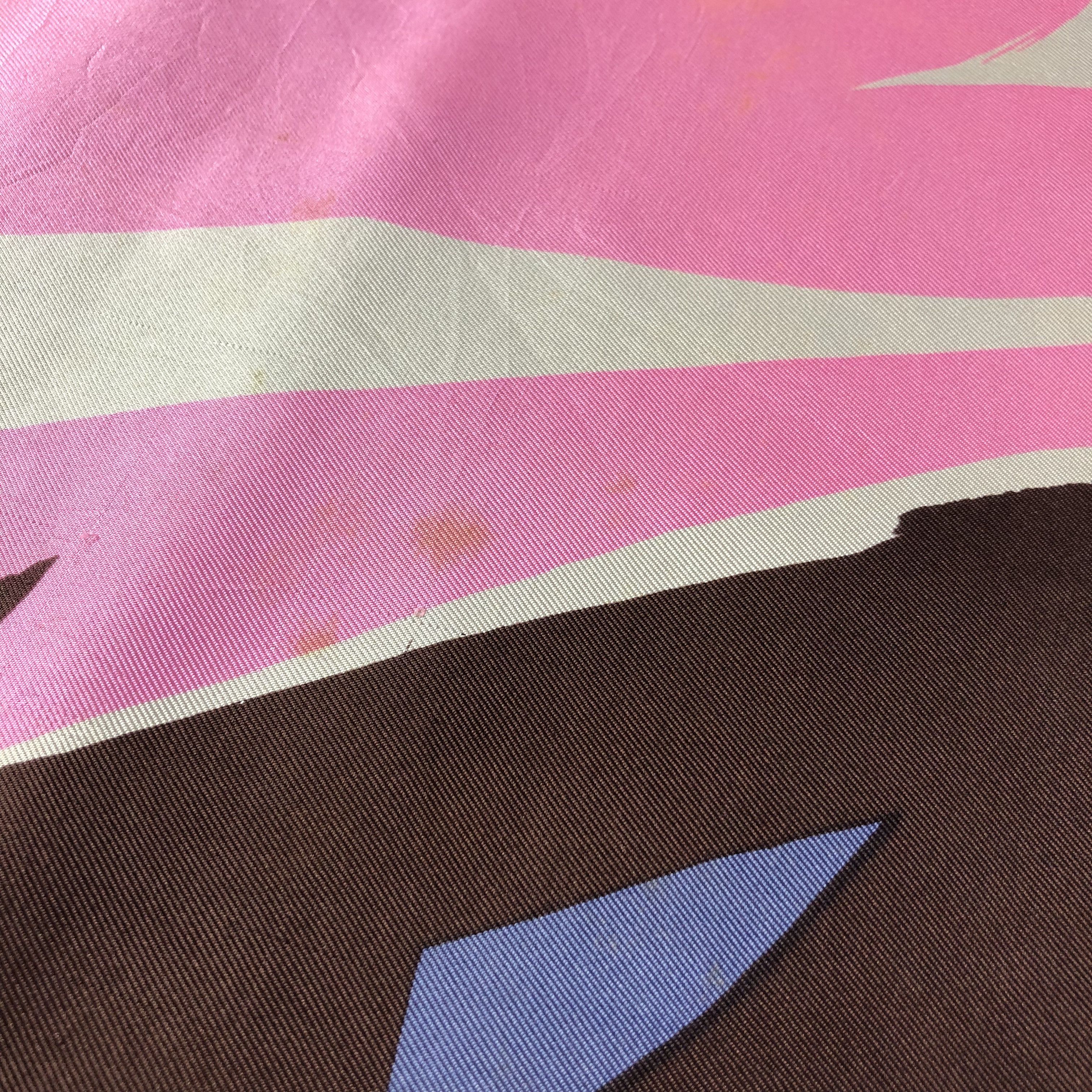 Vintage PAS Abstract Hand Rolled Silk Scarf M442 Size ONE SIZE - 9 Thumbnail