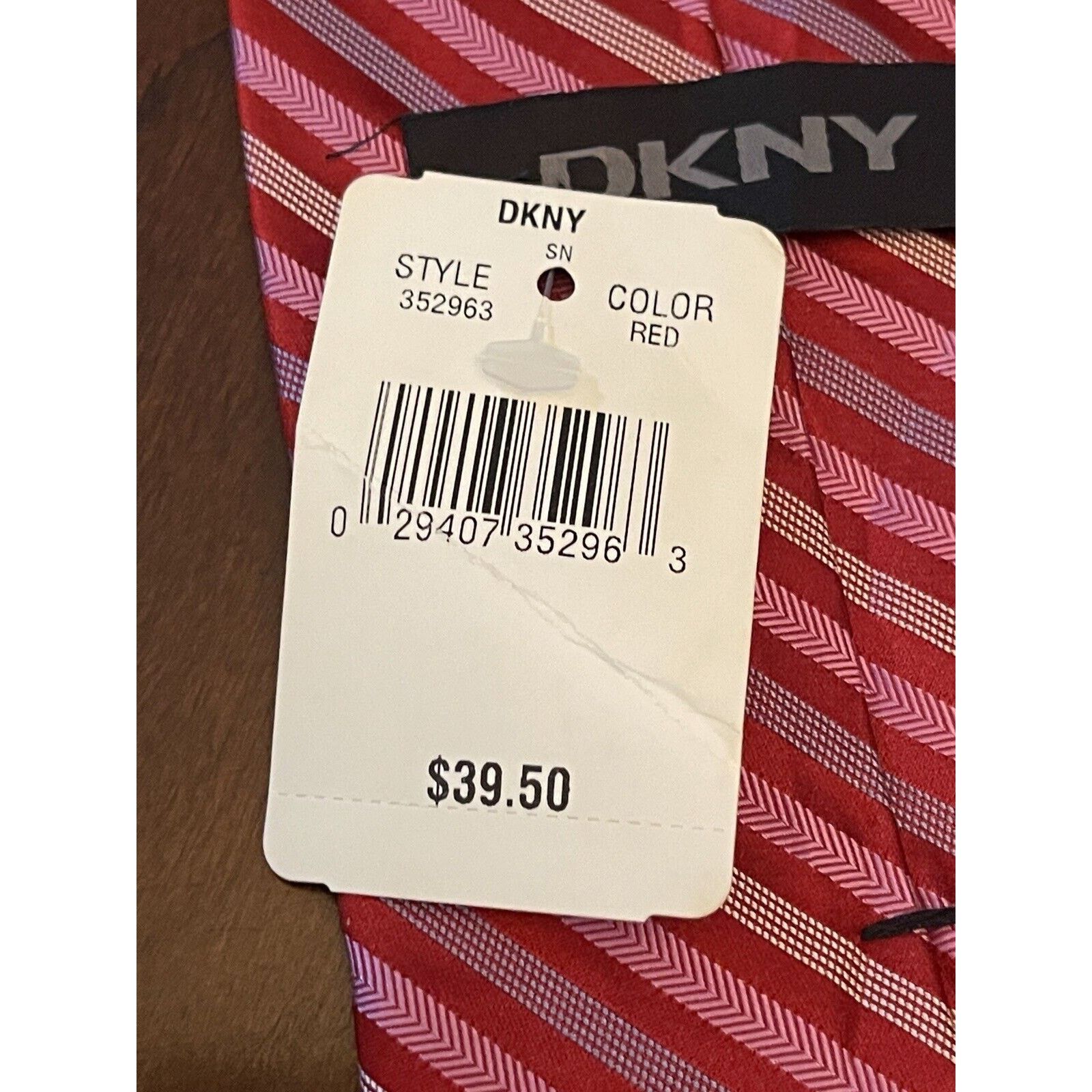 DKNY Dkny Red Pink 100% Silk Men’s Neck Tie Made In Usa Size ONE SIZE - 9 Thumbnail