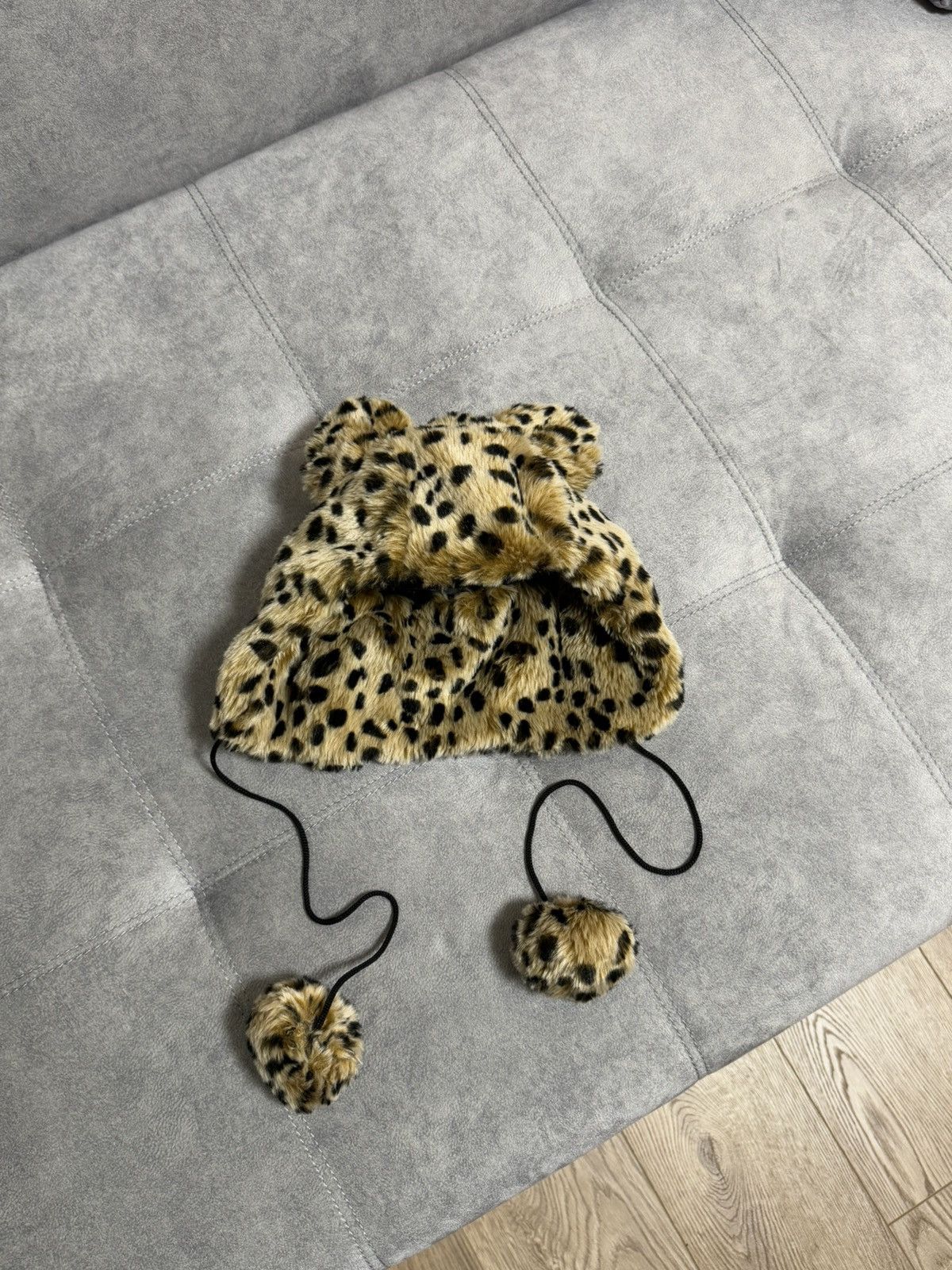 Japanese Brand × Vintage Vintage Y2K leopard fuzzy fur ushanka hat punk Japanese Size ONE SIZE - 3 Thumbnail