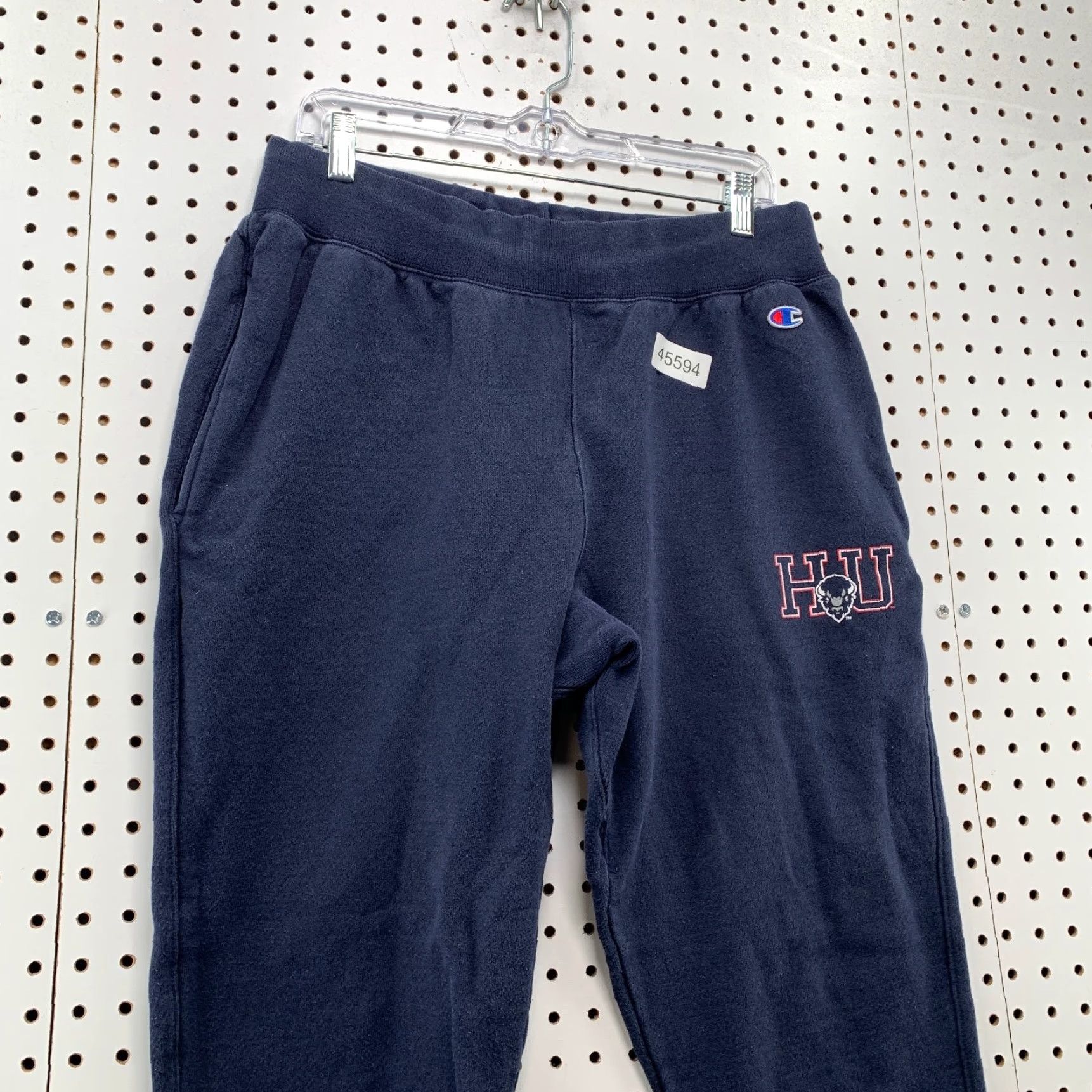 Champion VINTAGE Champion Howard University Sweatpants Mens Large Blue Reverse Weave Pocket Size US 33 - 3 Thumbnail