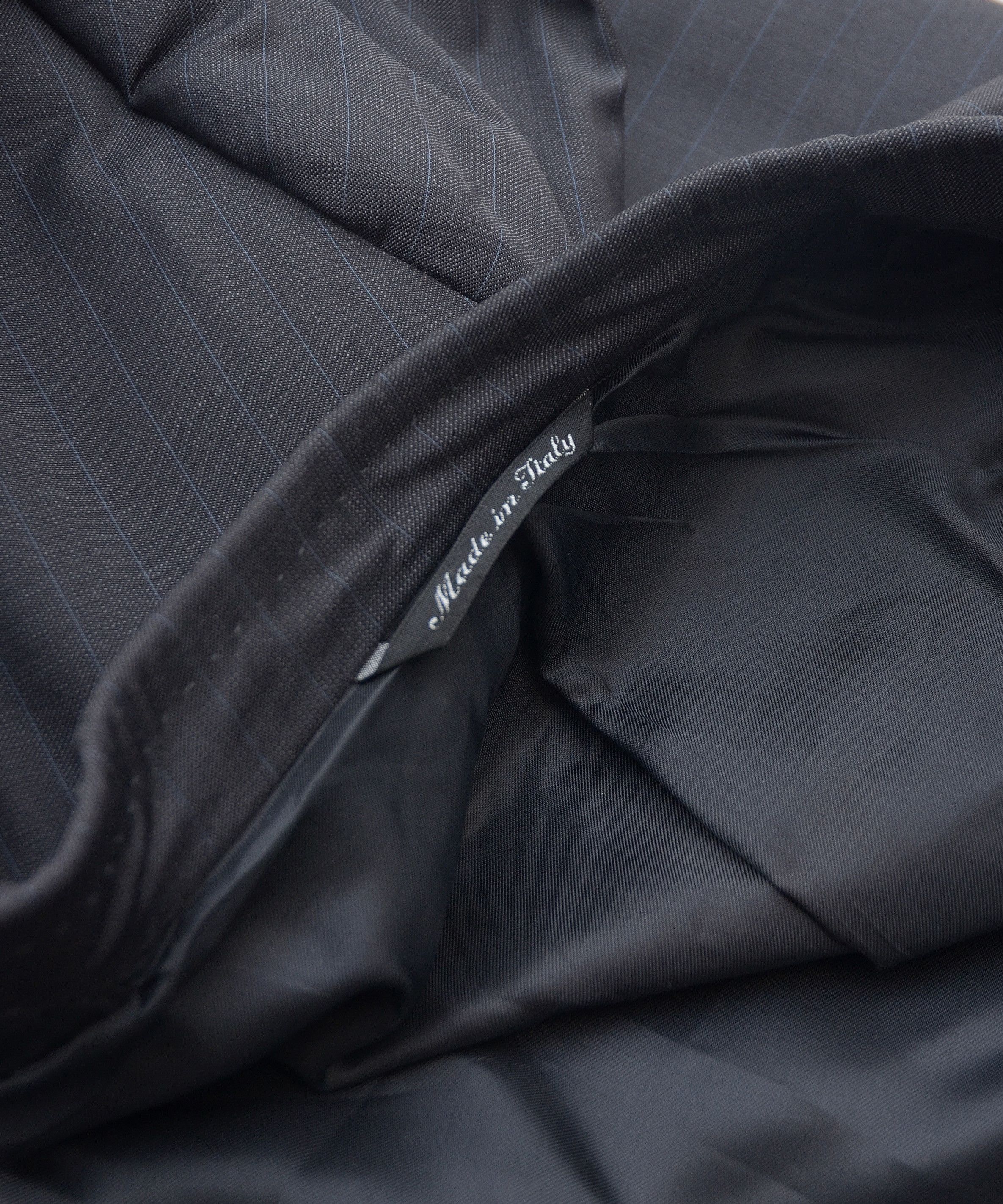 Canali Canali Travel Water Resistant Two Button Gray Strips Blazer Size 46R - 8 Thumbnail