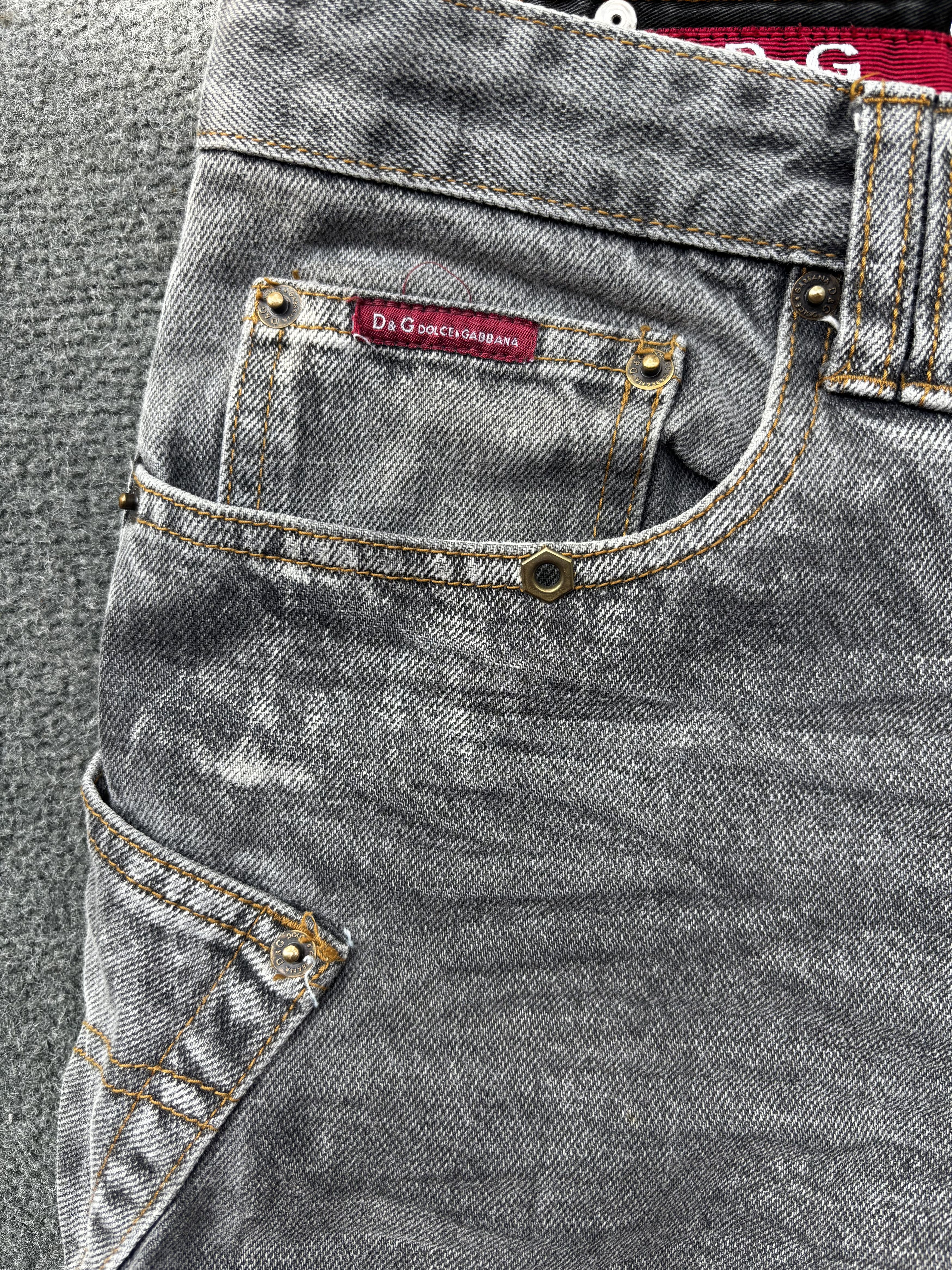 Dolce & Gabbana AW2003 Dolce & Gabbana Grey Eroded Denim Jeans Size US 32 / EU 48 - 4 Thumbnail