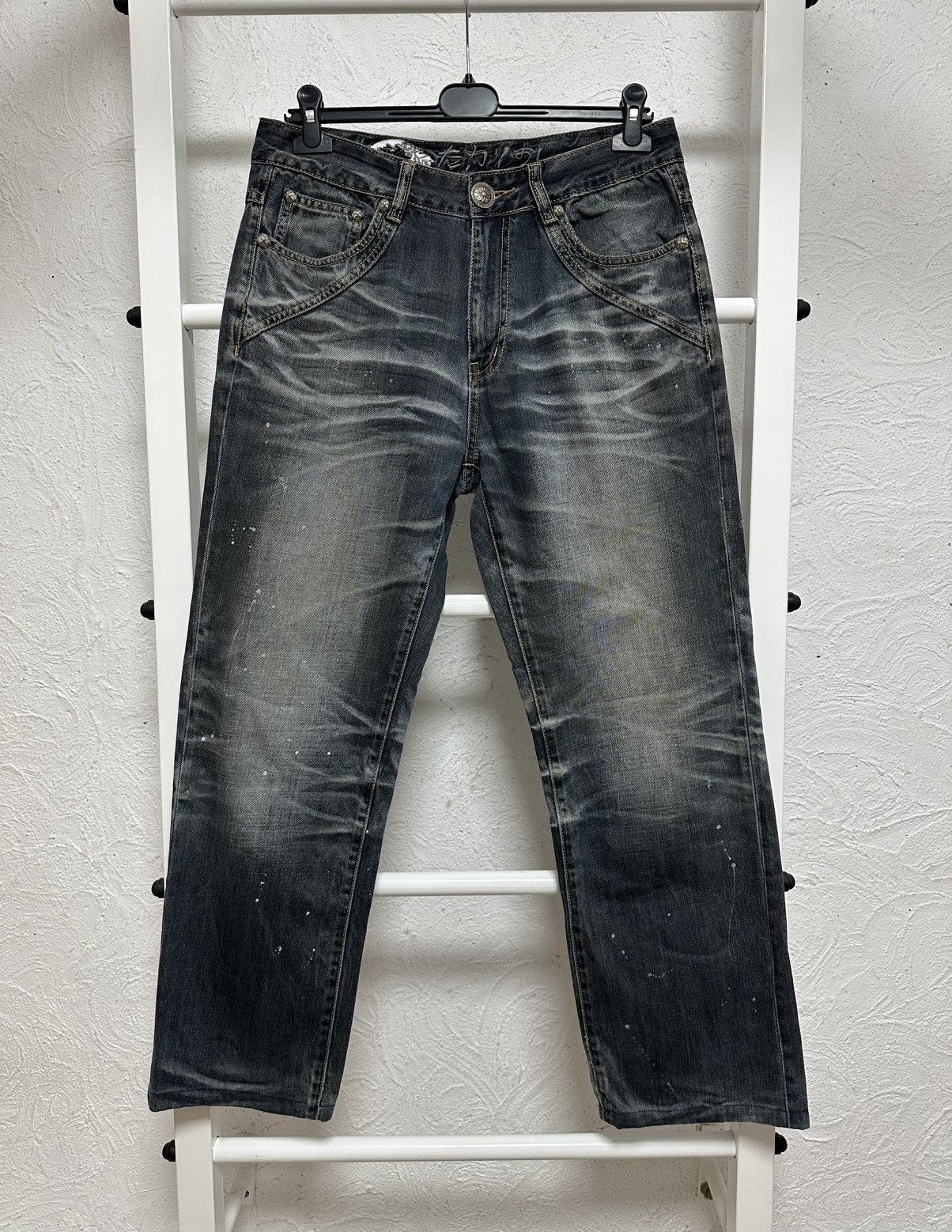 Japanese Brand Big Train Japan Osaka Avant Garde Jeans Y2K Size M 2000s Size US 32 / EU 48 - 1 Thumbnail