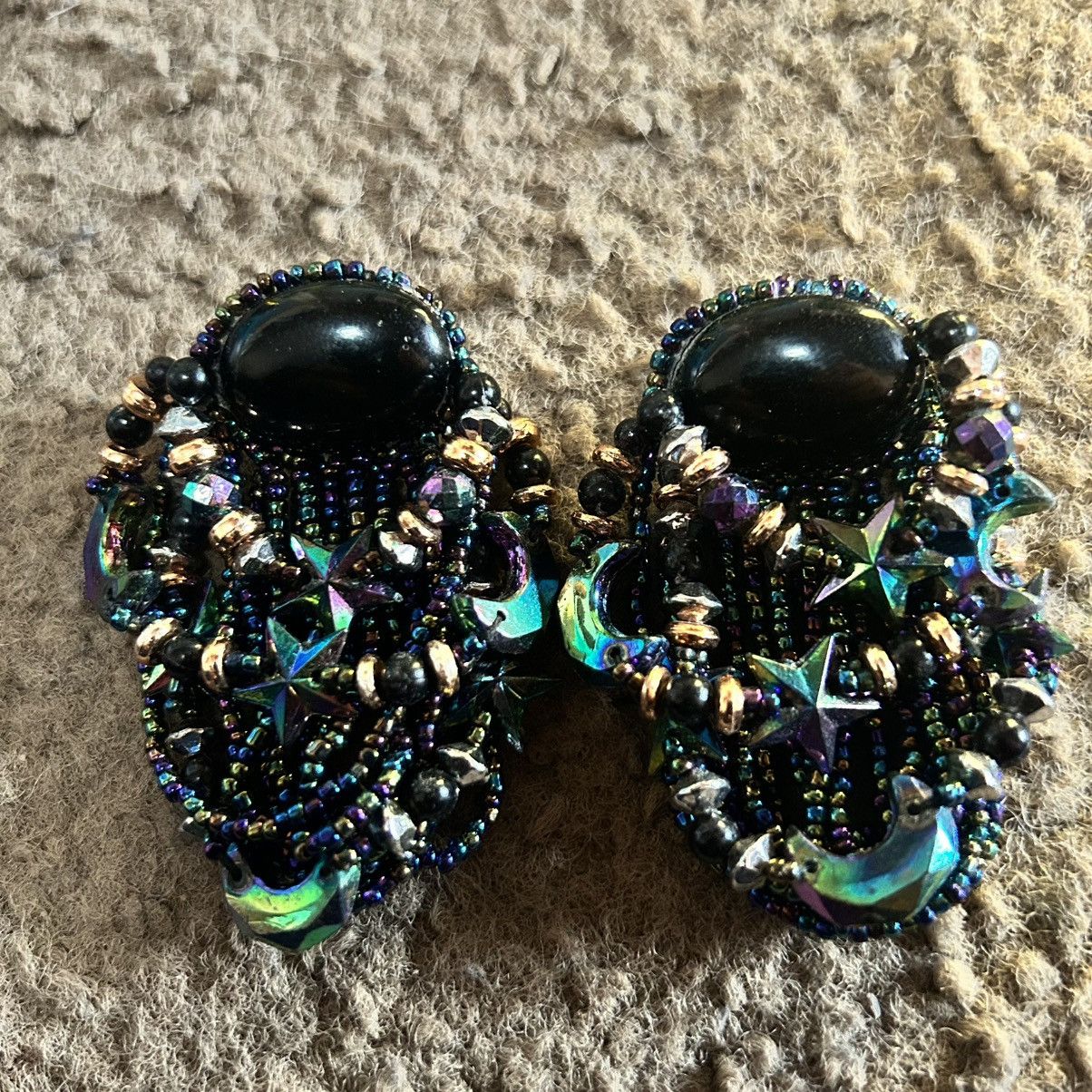 Vintage Vintage 80s cosmic large beaded pierced earrings Size ONE SIZE - 6 Thumbnail