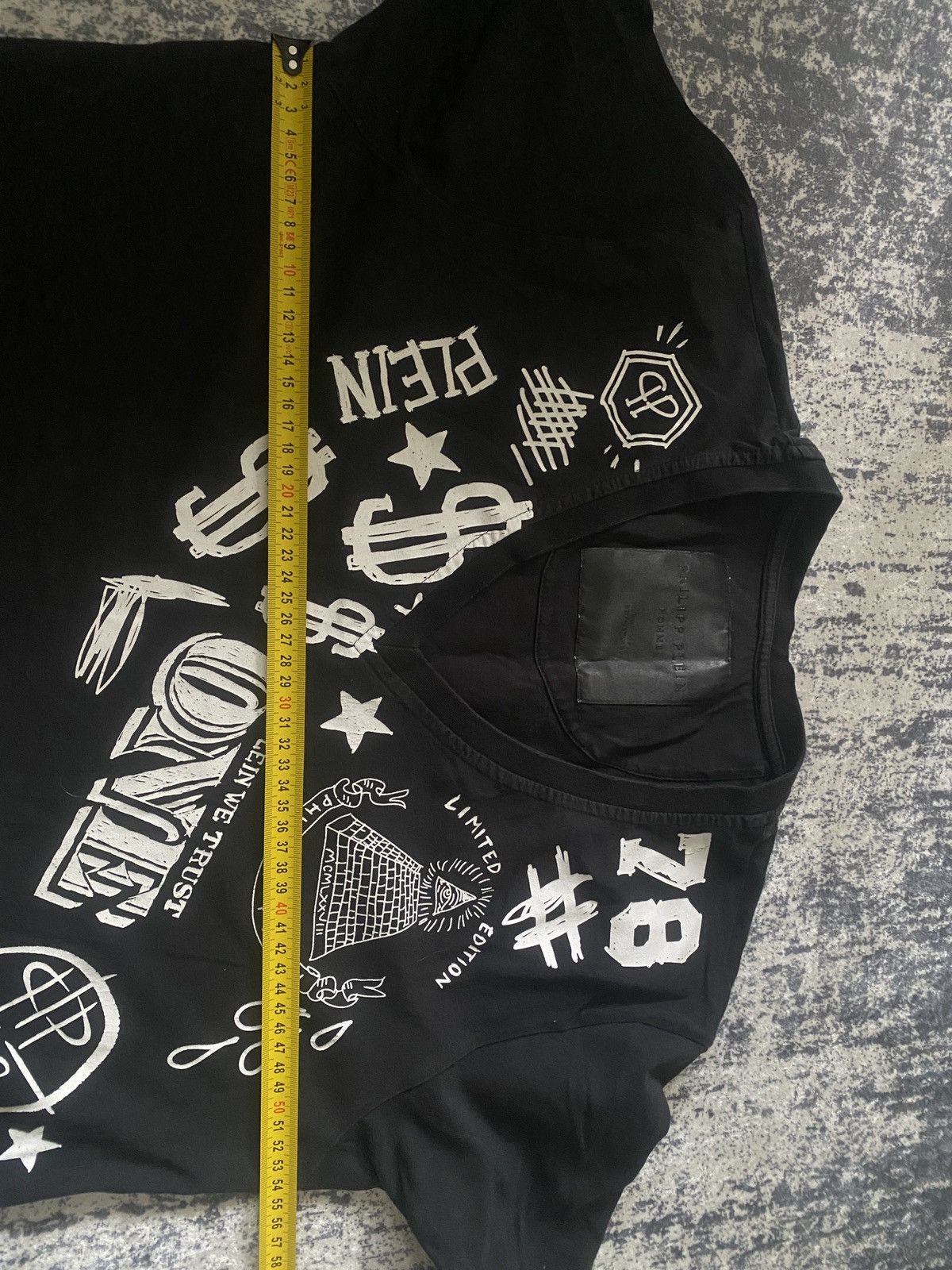 Other Philipp plein luxury big logo fullprint cash skull drip tee Size US L / EU 52-54 / 3 - 16 Thumbnail